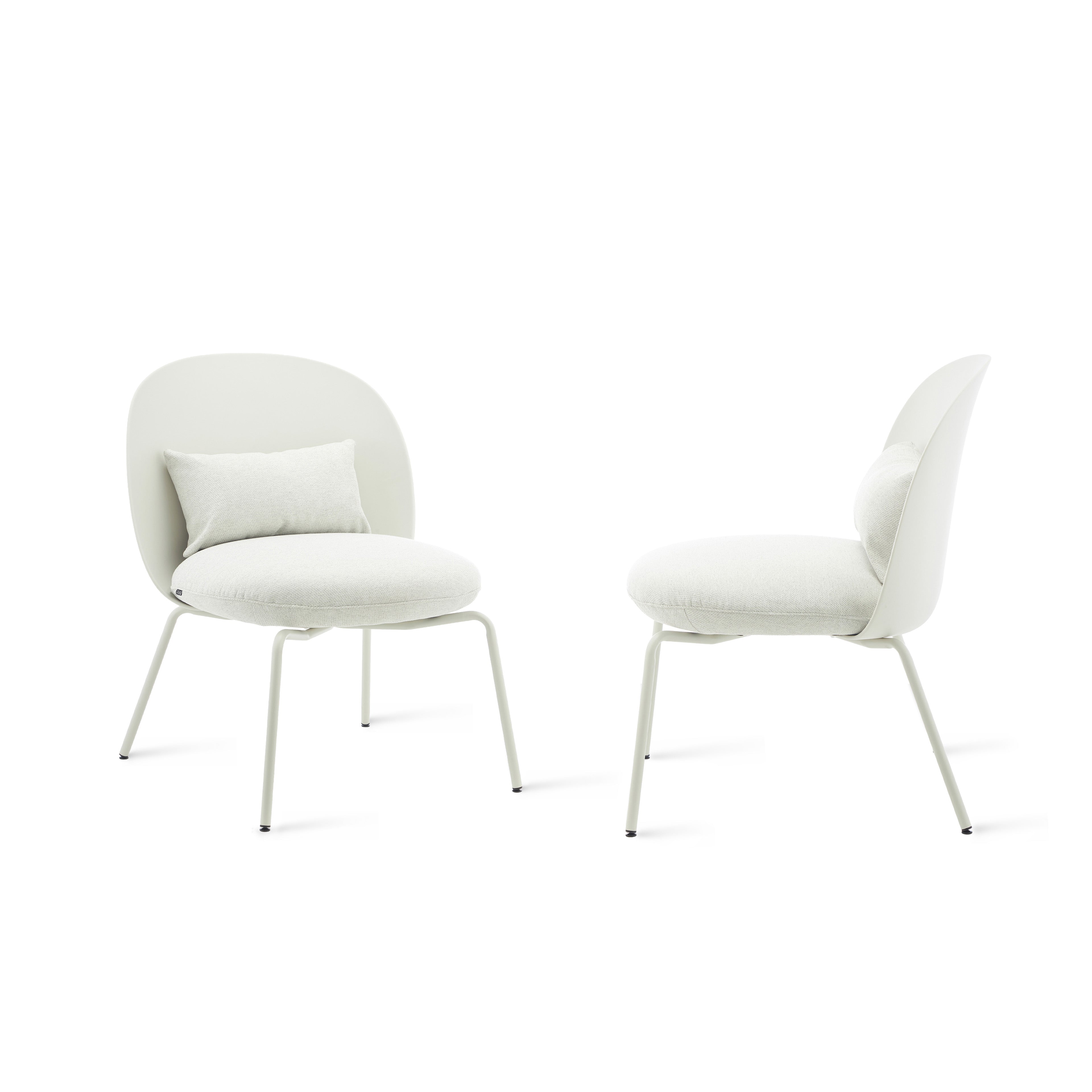 Marzia Armchairs, Set of 2, White