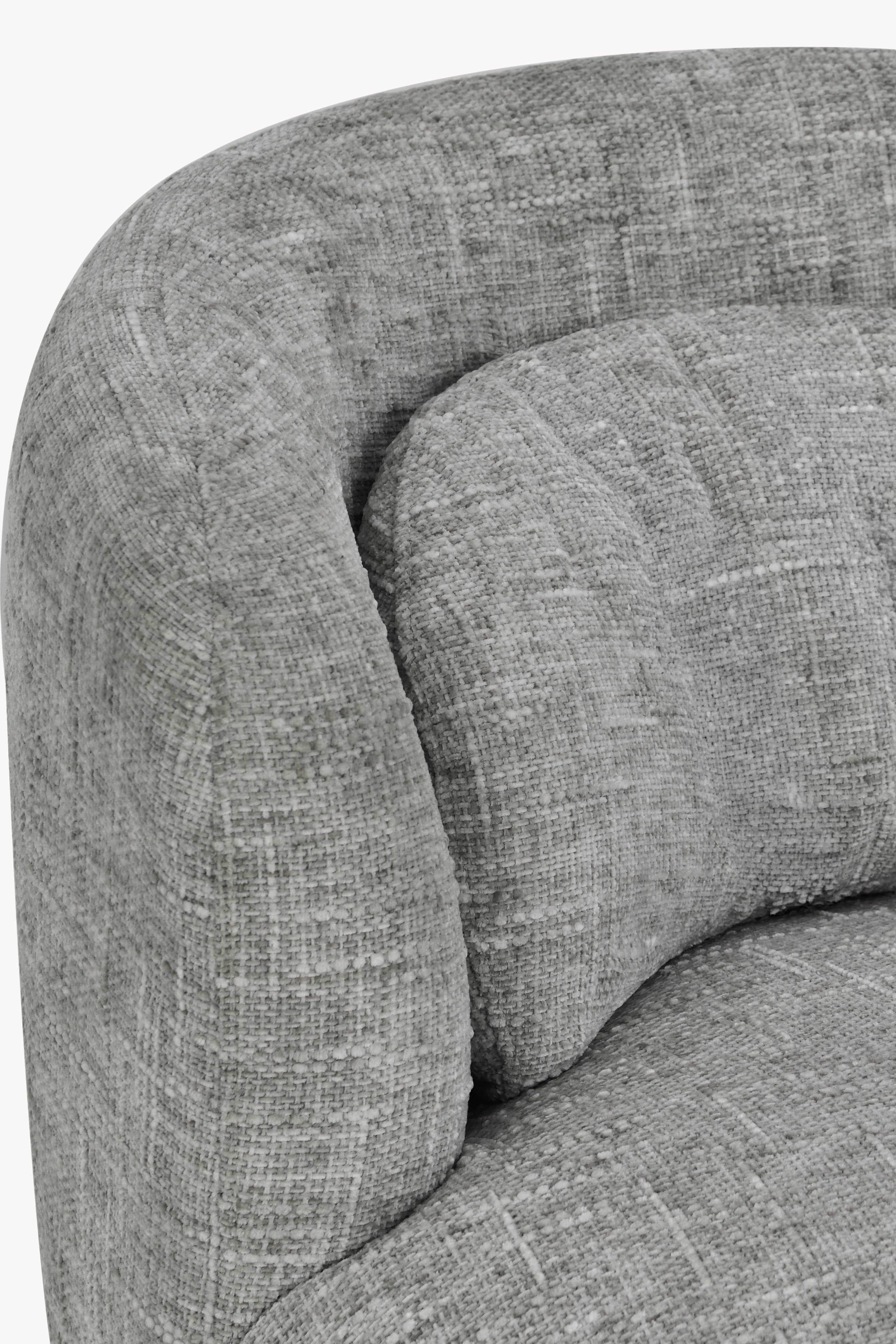 Stoffsessel Olivia, Grau Melange - Detailbild 3