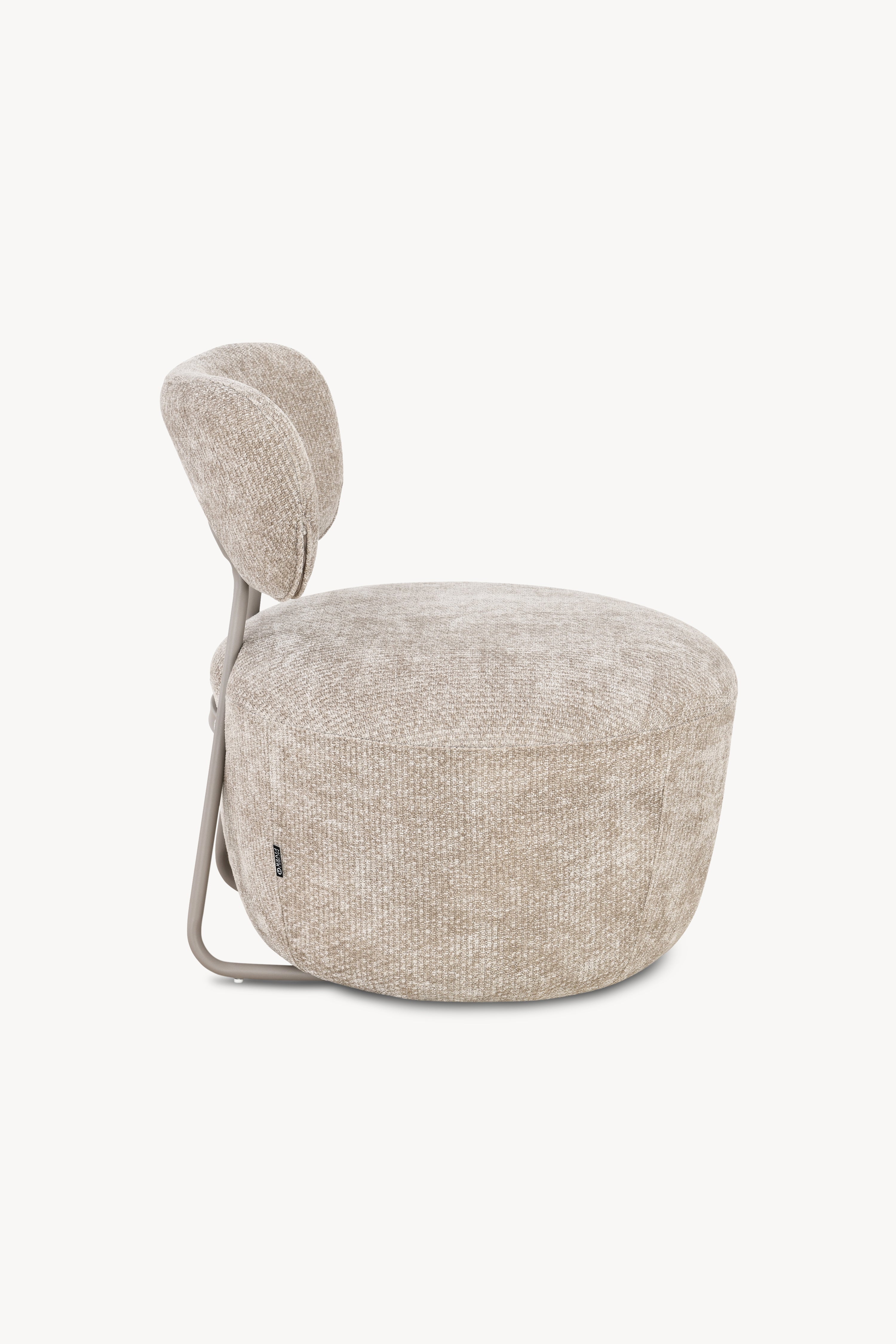 Fauteuil en tissu Rossella, Sable - Image de détail 3