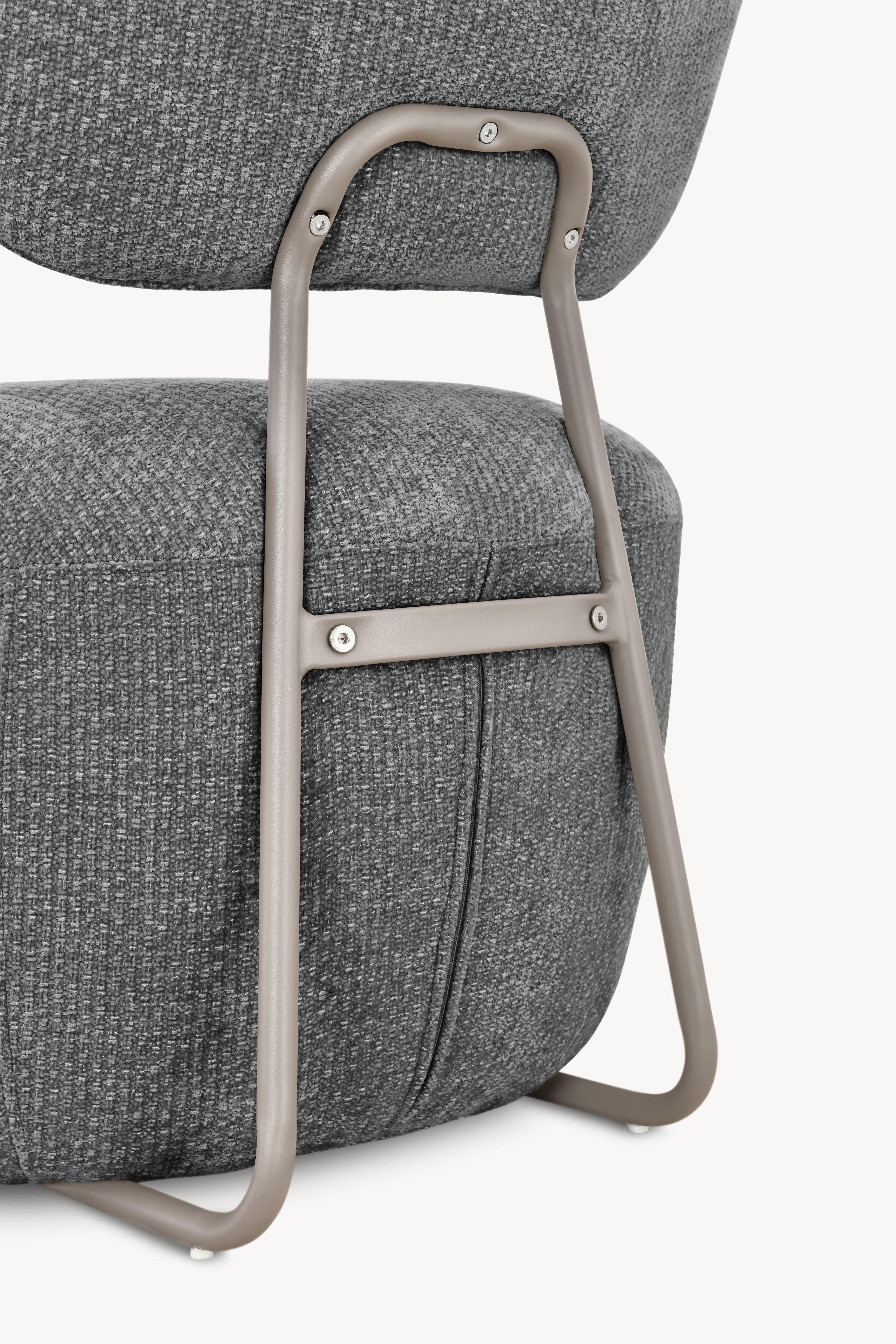 Stoffsessel Rossella, Steingrau - Detailbild 4
