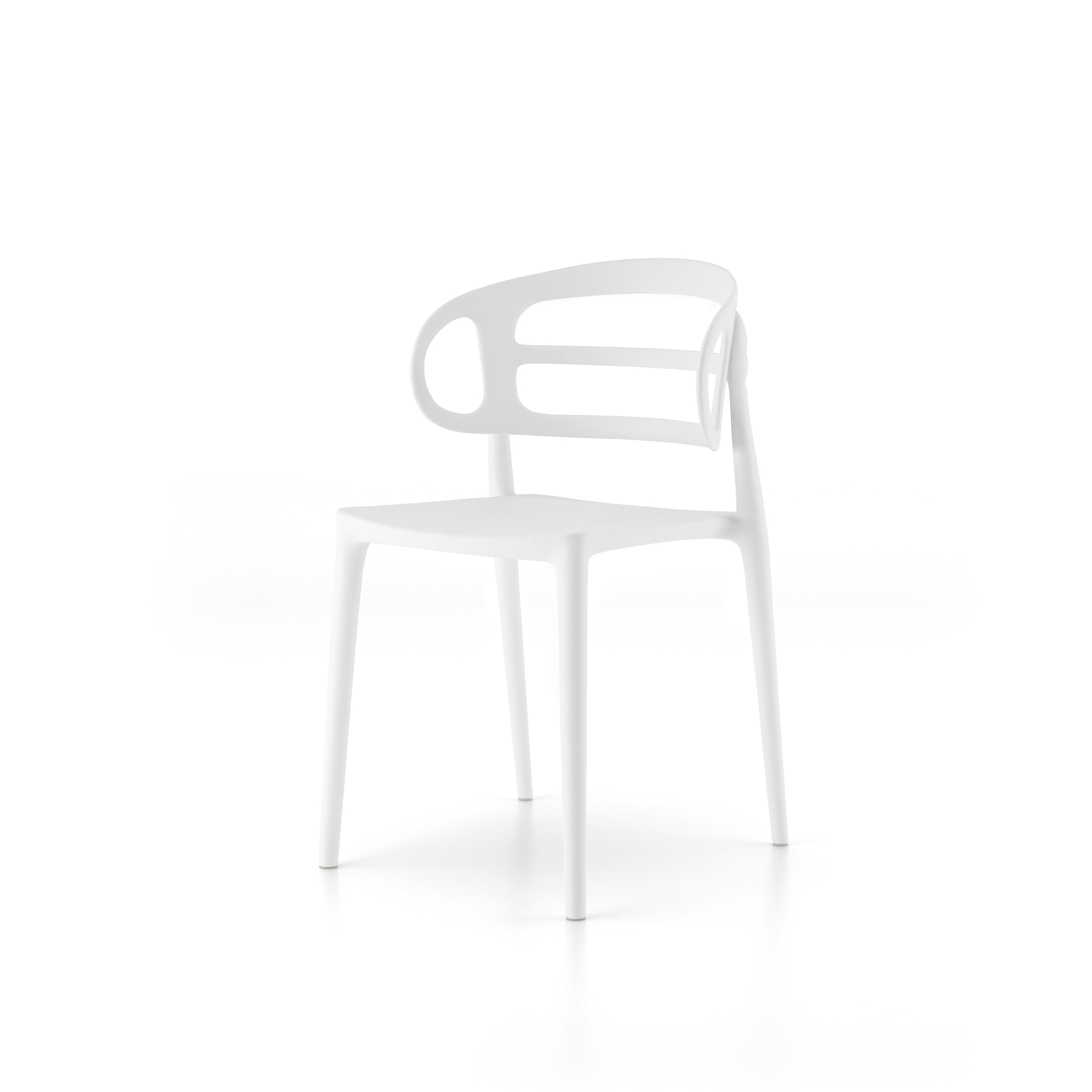 Carlotta stoelen, set van 4, Wit