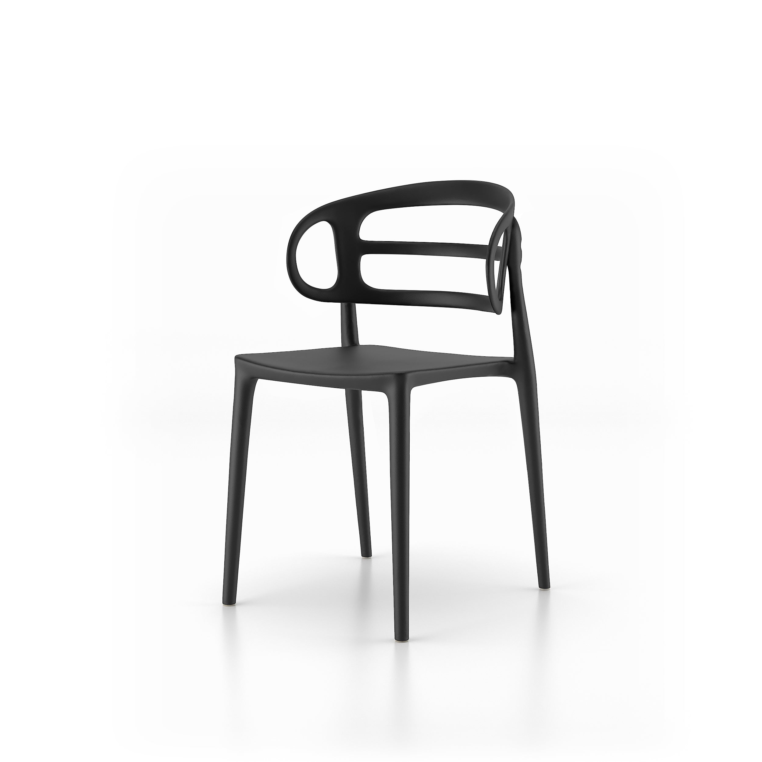Chaises Carlotta, lot de 4, Noir - Detail image 1