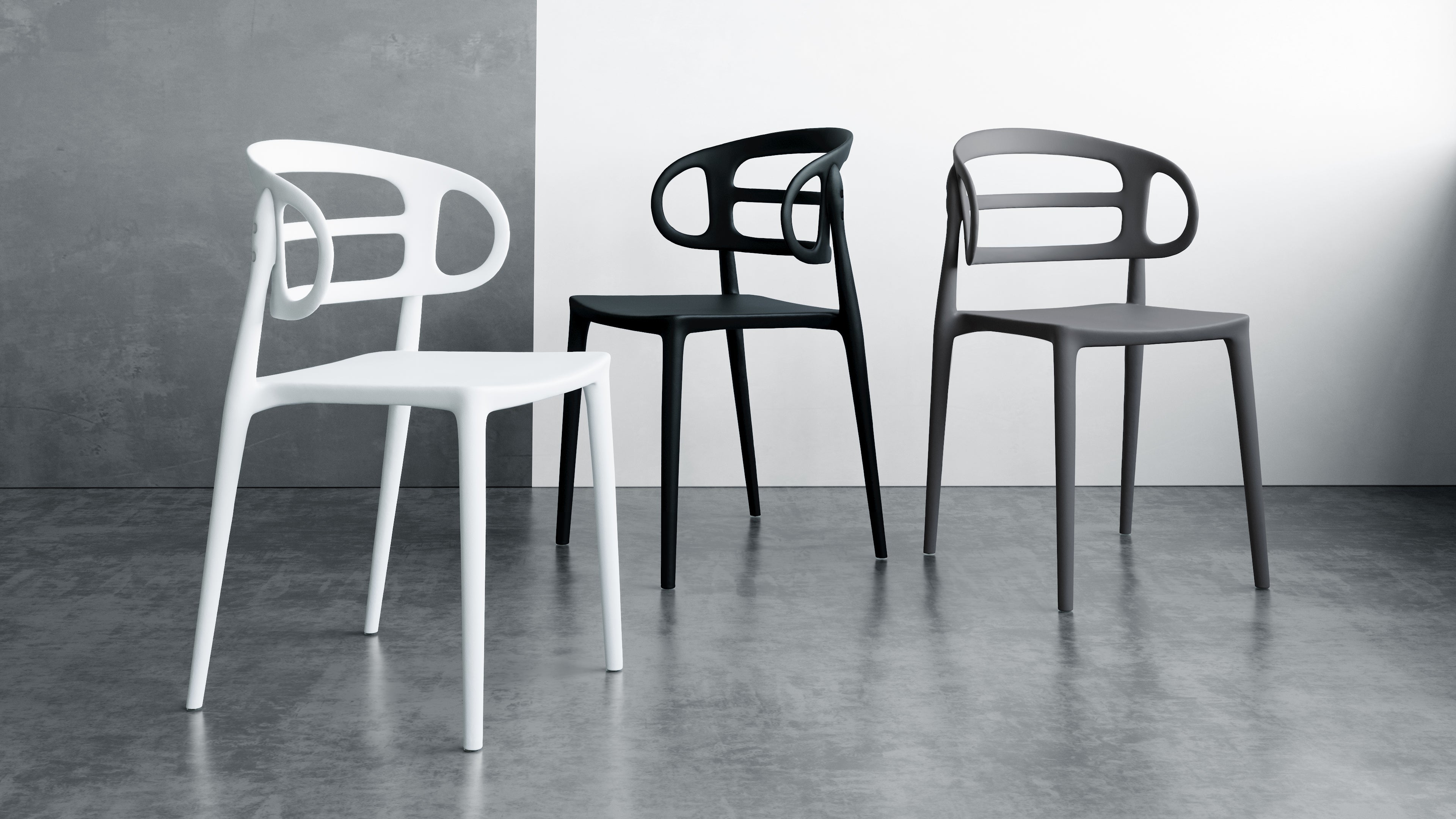 Chaises Carlotta, lot de 4, Gris - Set image 1