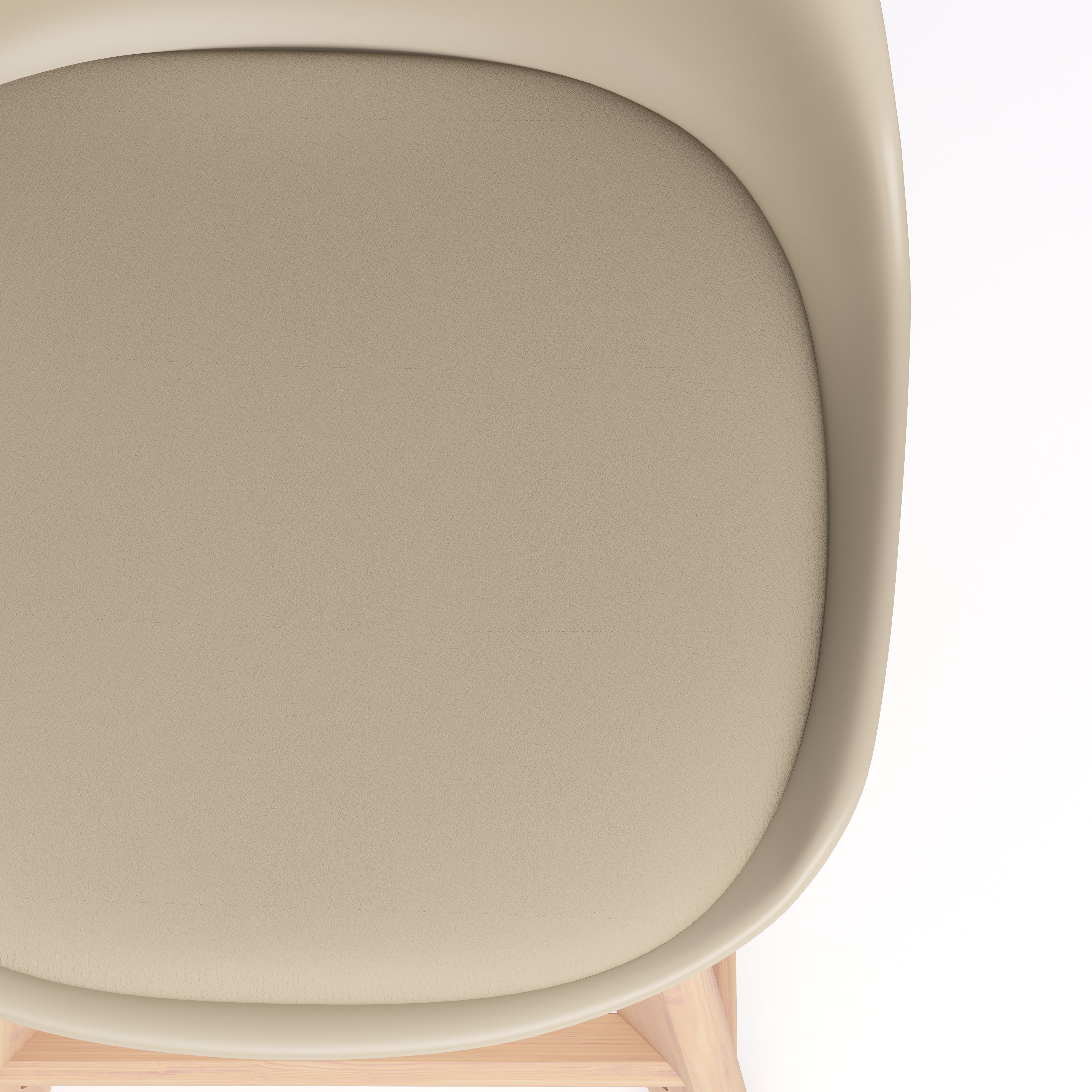 Set de 2 taburetes altos Greta, color Beige