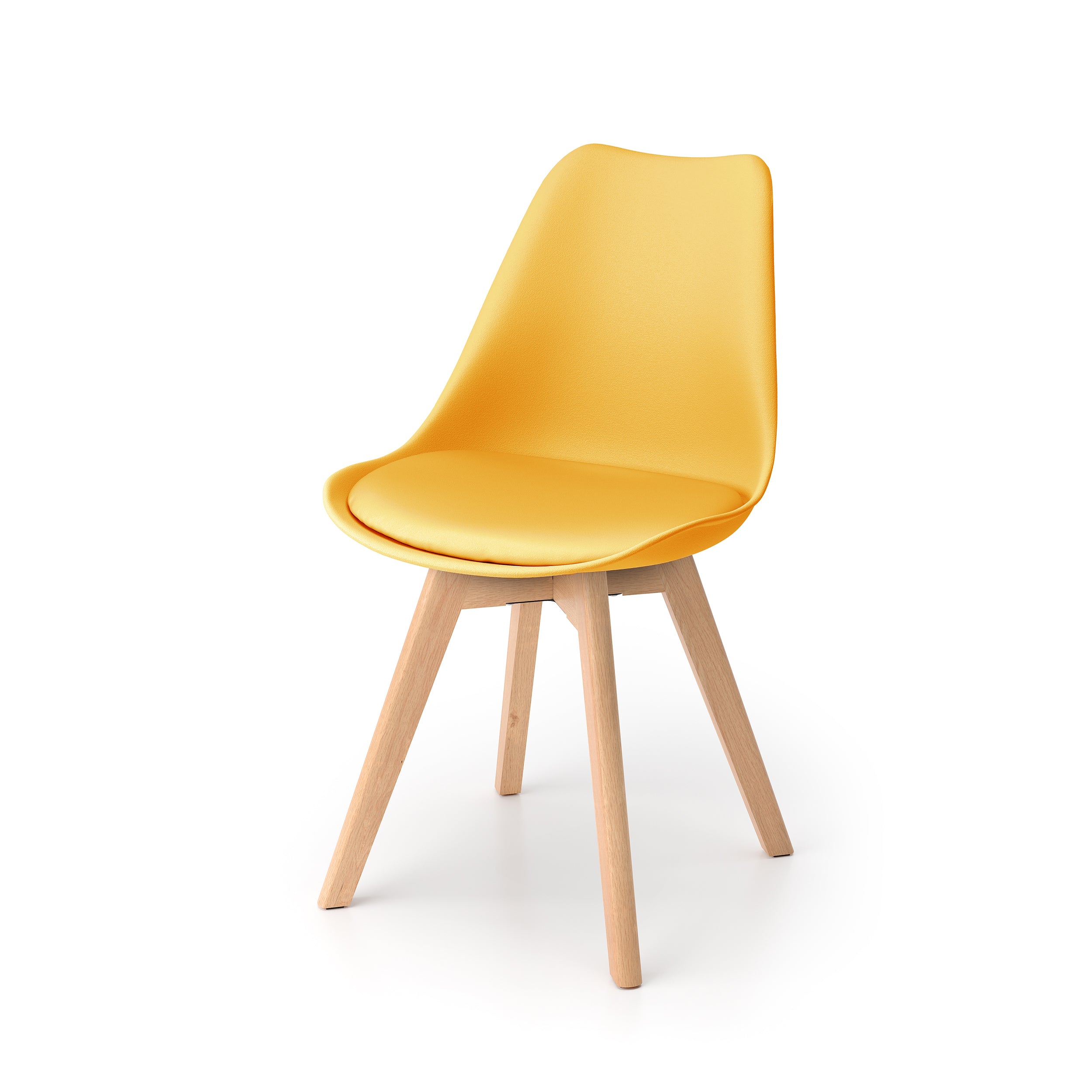 Skandinavische Stühle Greta, 4-er Set, Senfgelb
