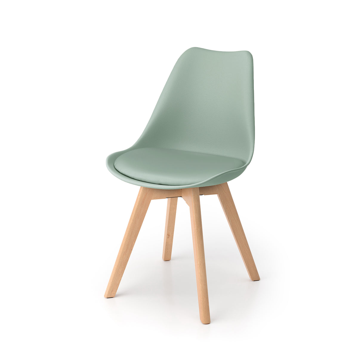 Stoelen in noordse stijl Greta, Set van 4, Saliegroen - Detailafbeelding 2