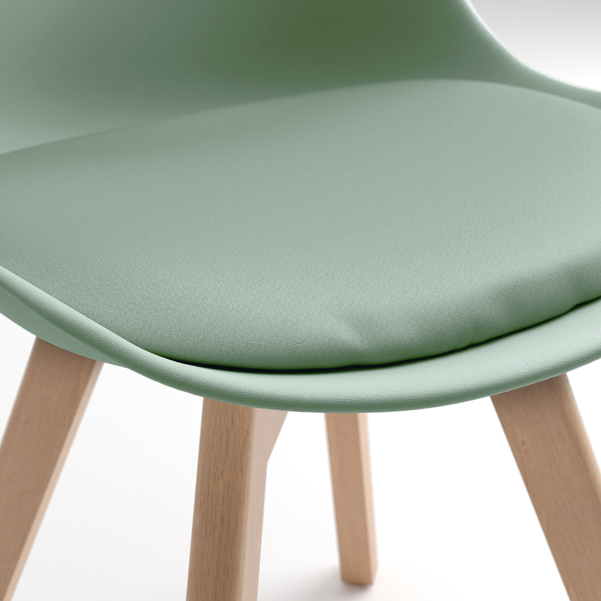 Stoelen in noordse stijl Greta, Set van 4, Saliegroen - Detailafbeelding 1