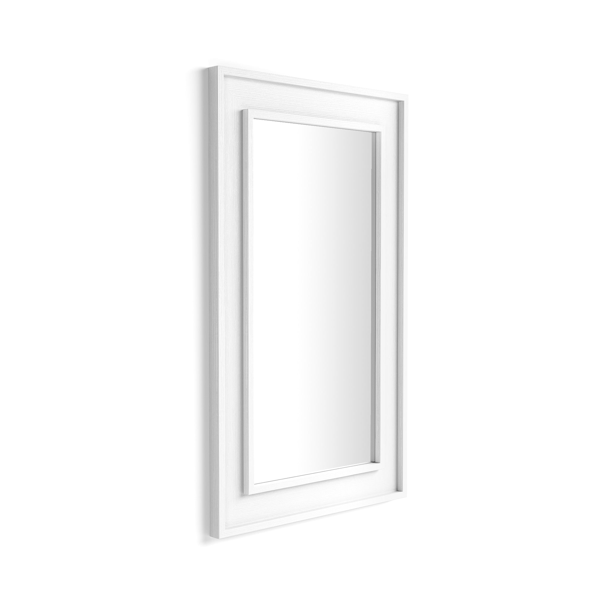 Miroir mural Angelica, 112x67 cm, Frêne Blanc