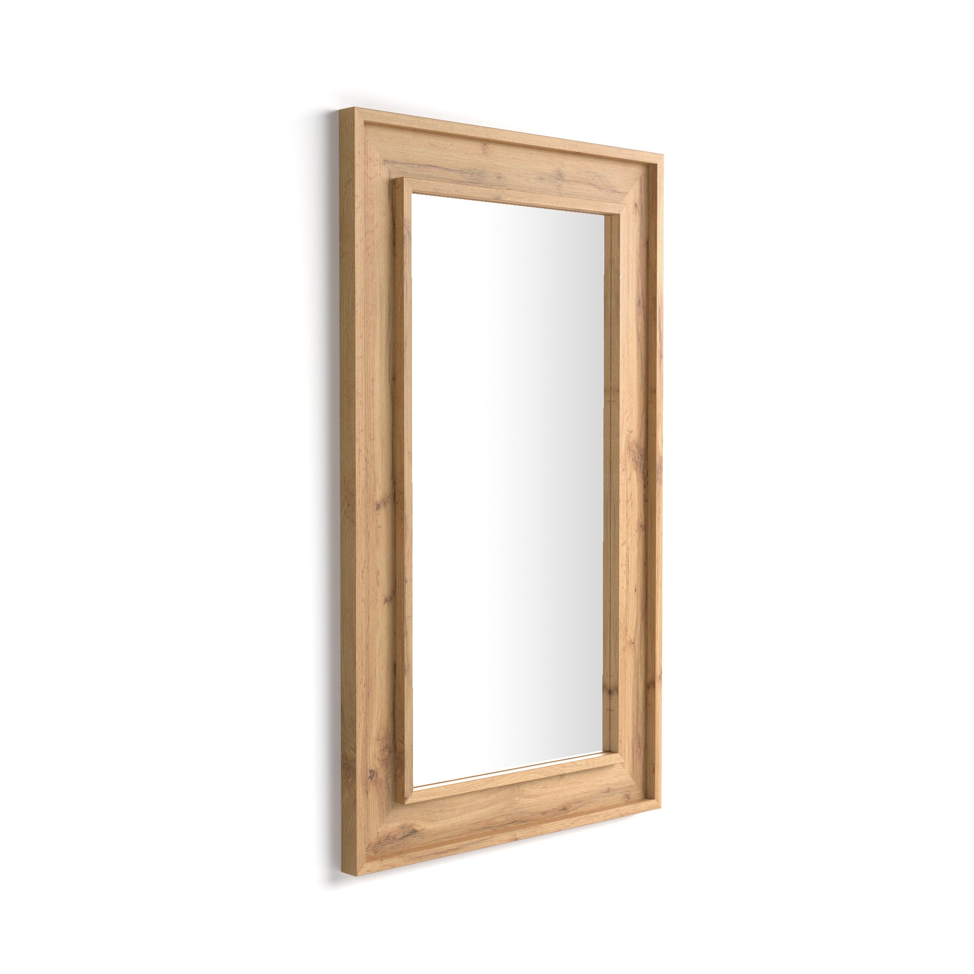 Angelica Wall Mirror, 112x67 cm, Rustic Oak