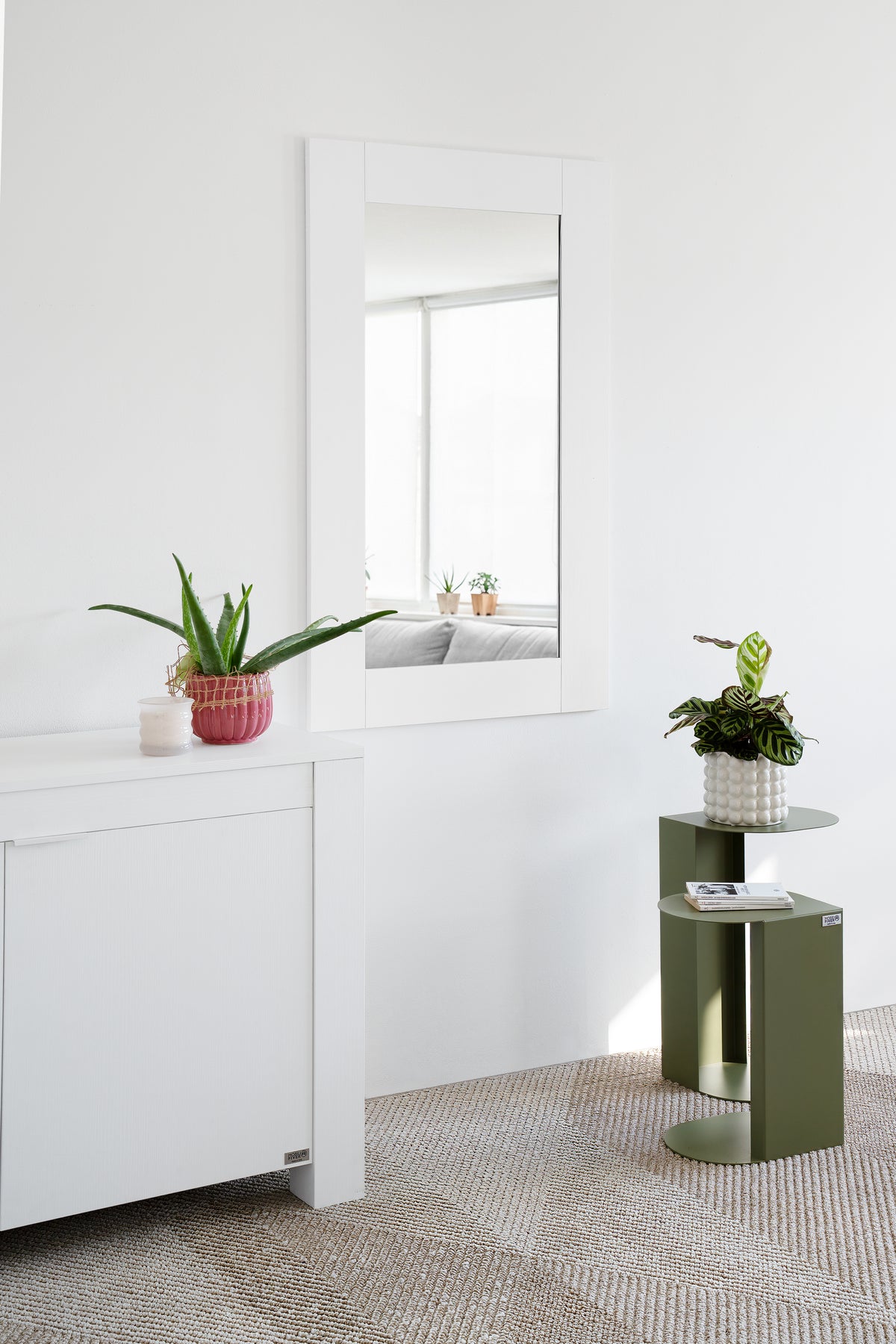 Evolution Rectangular Mirror, 120 x 70 cm, White Ash - Detail image 1