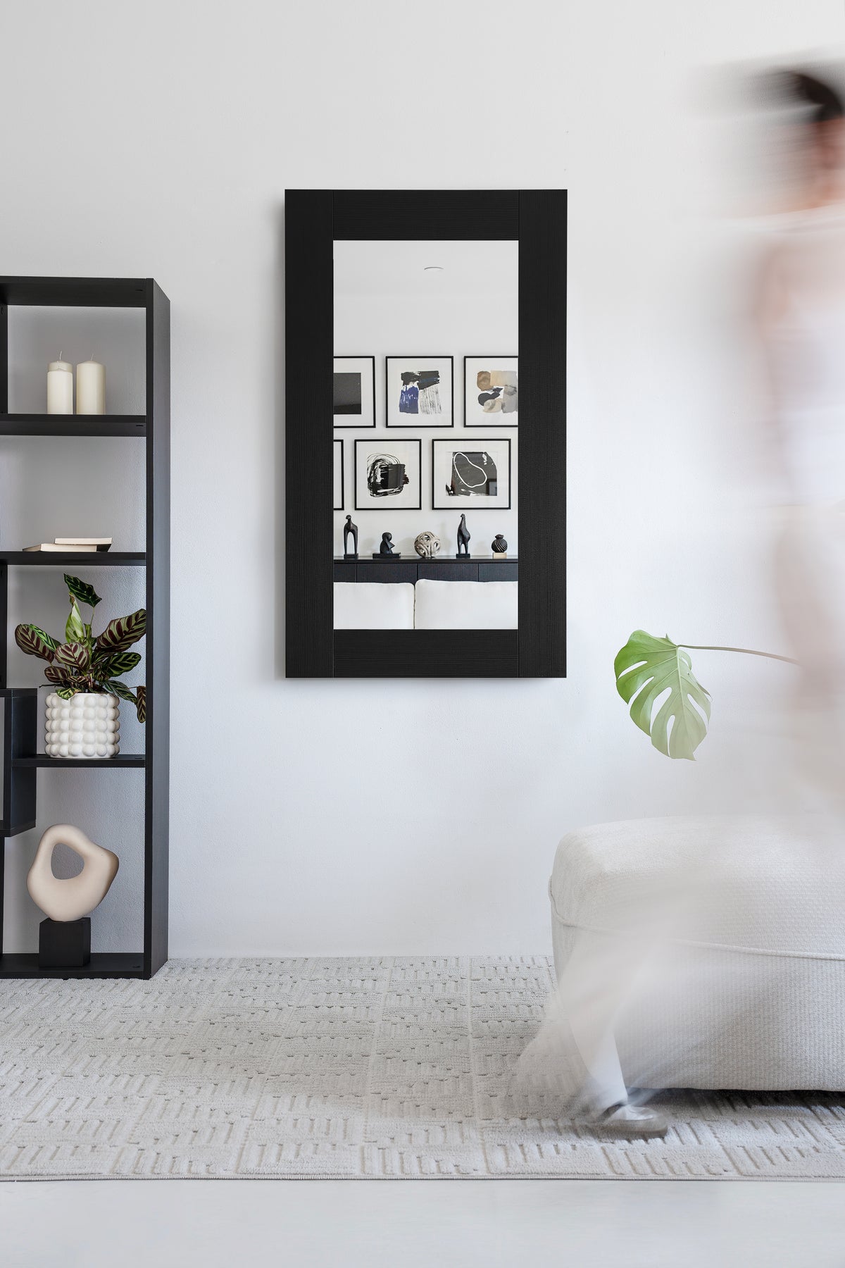 Evolution Rectangular Mirror, 120 x 70 cm, Black Ash