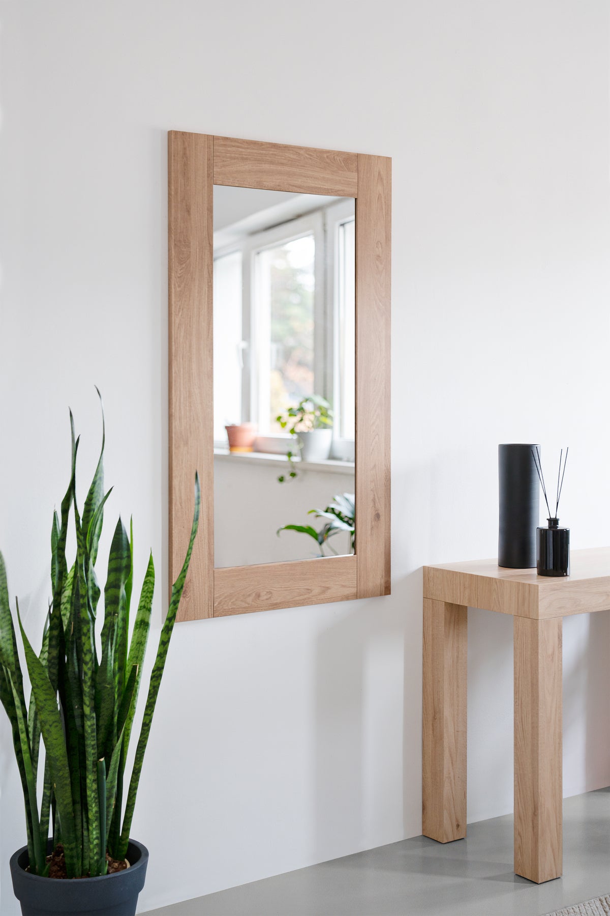 Evolution Rectangular Mirror, 120 x 70 cm, Light Oak - Detail image 2