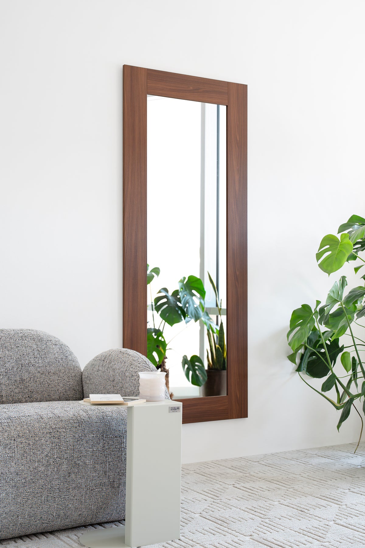 Evolution Rectangular Mirror, 170 x 70 cm, Canaletto Walnut - Detail image 3