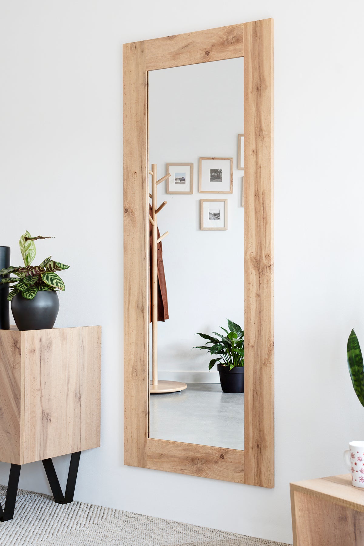 Evolution Rectangular Mirror, 170 x 70 cm, Rustic Oak - Detail image 2