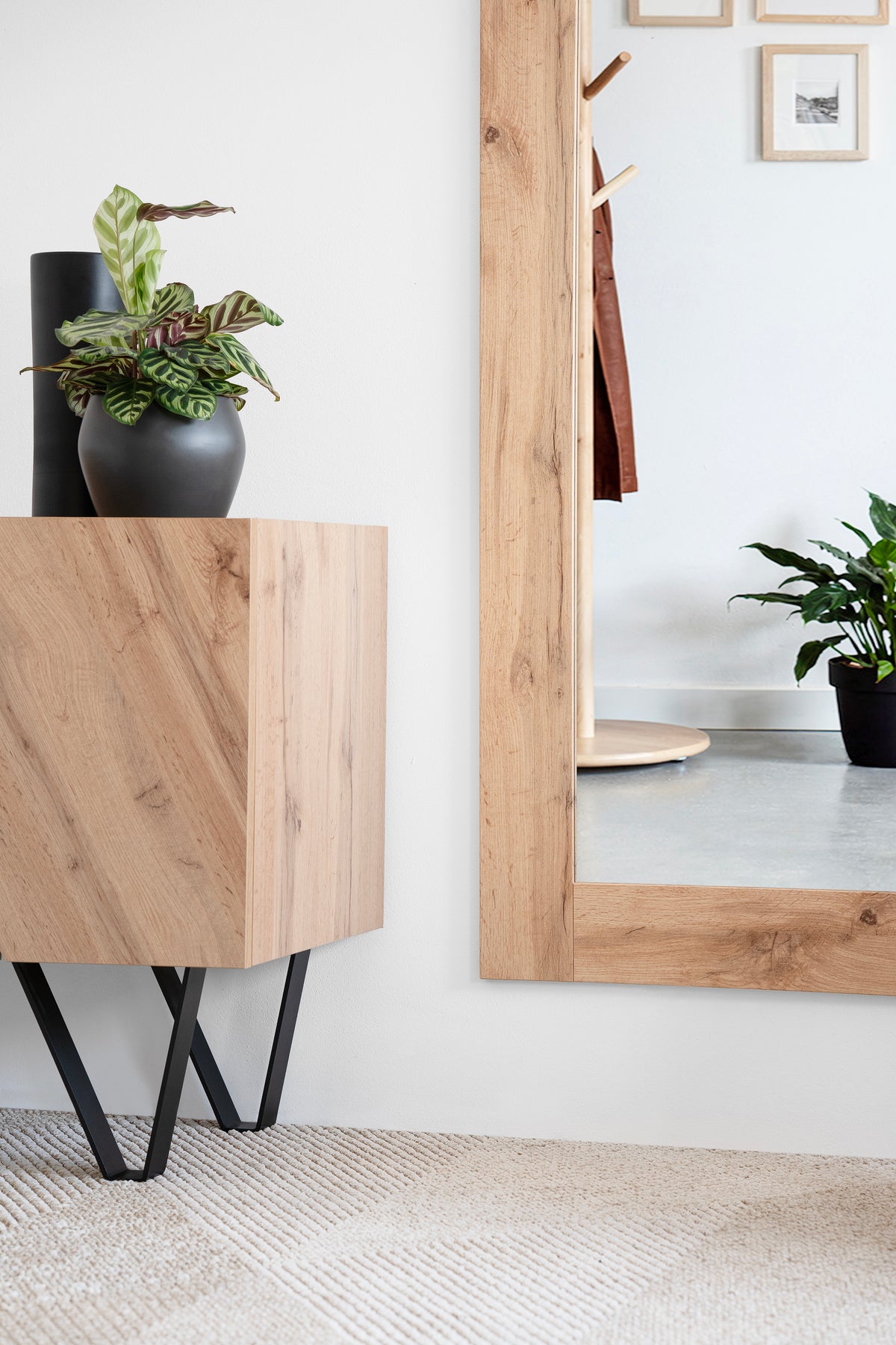 Evolution Rectangular Mirror, 170 x 70 cm, Rustic Oak - Detail image 4