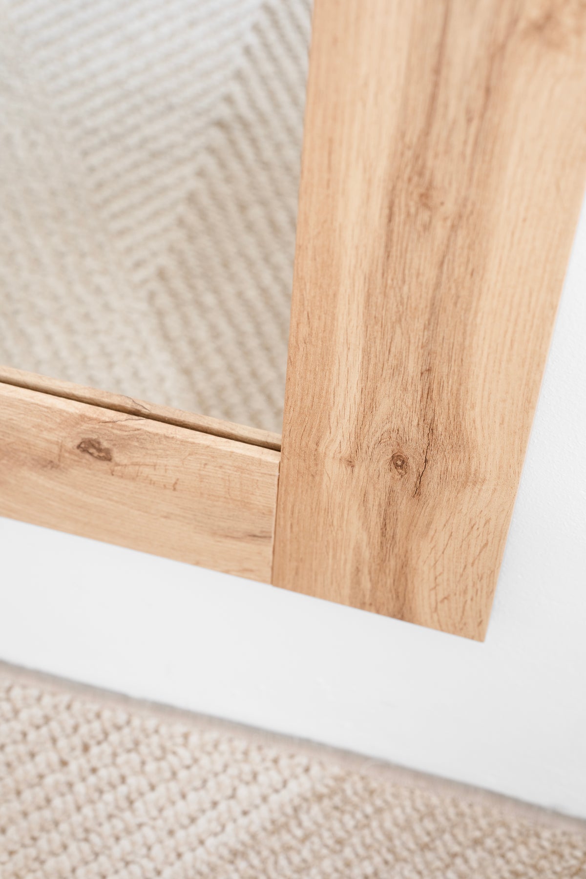 Evolution Rectangular Mirror, 170 x 70 cm, Rustic Oak - Detail image 5
