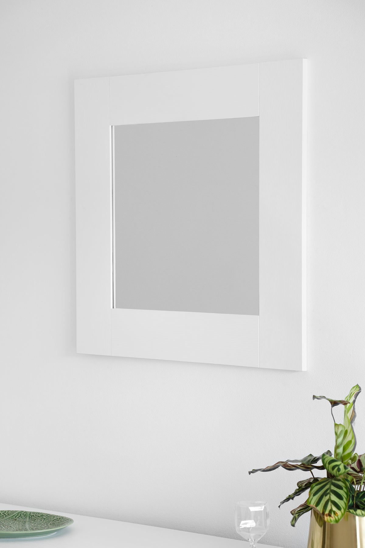 Evolution Rectangular Mirror, 70 x 70 cm, White Ash - Detail image 2