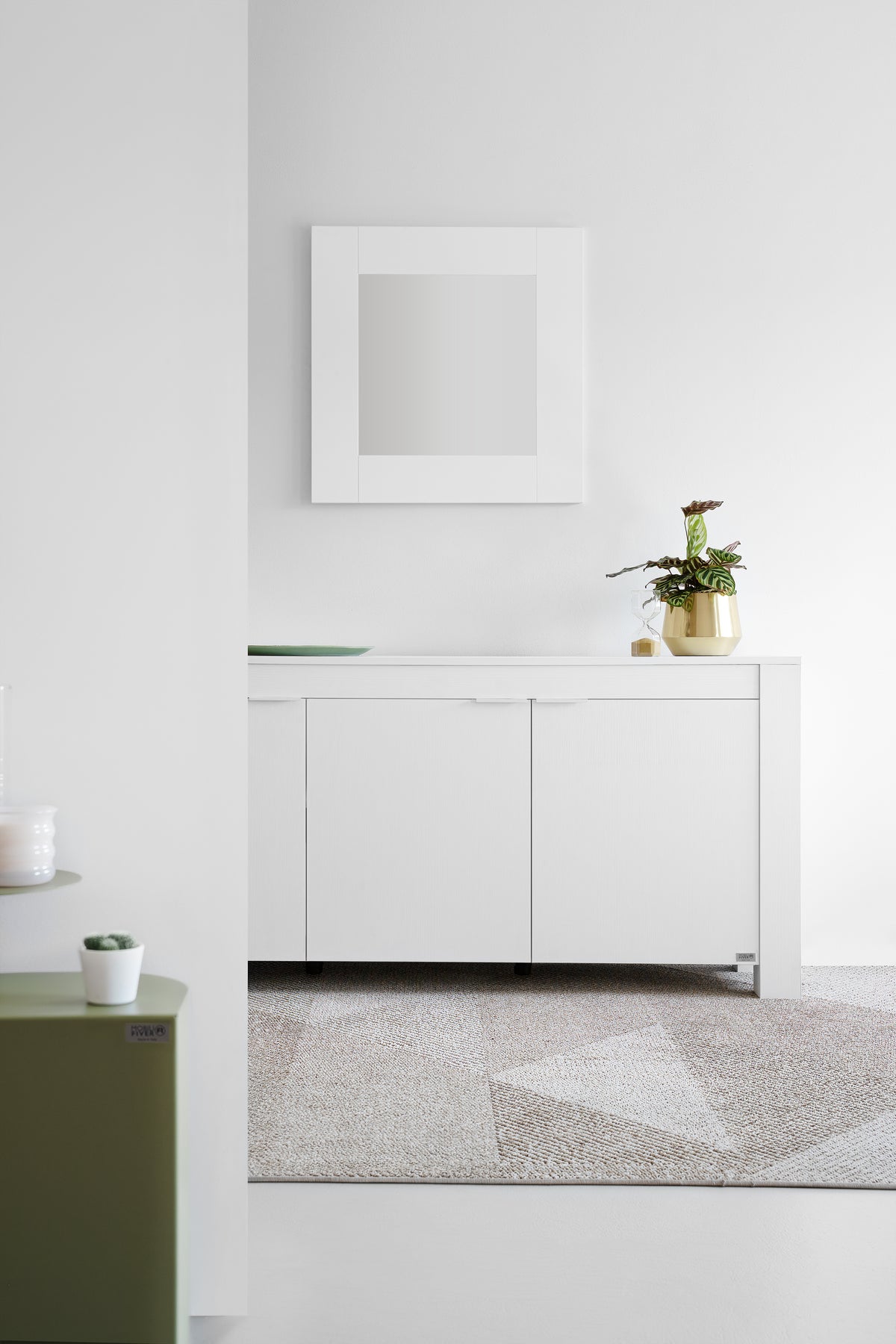 Evolution Rectangular Mirror, 70 x 70 cm, White Ash - Detail image 4