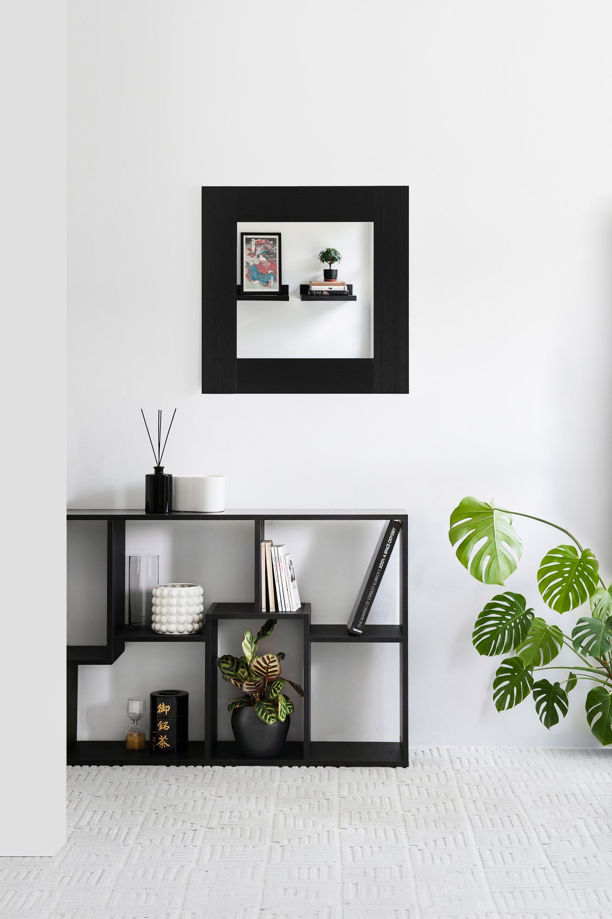 Evolution Rectangular Mirror, 70 x 70 cm, Black Ash - Detail image 7