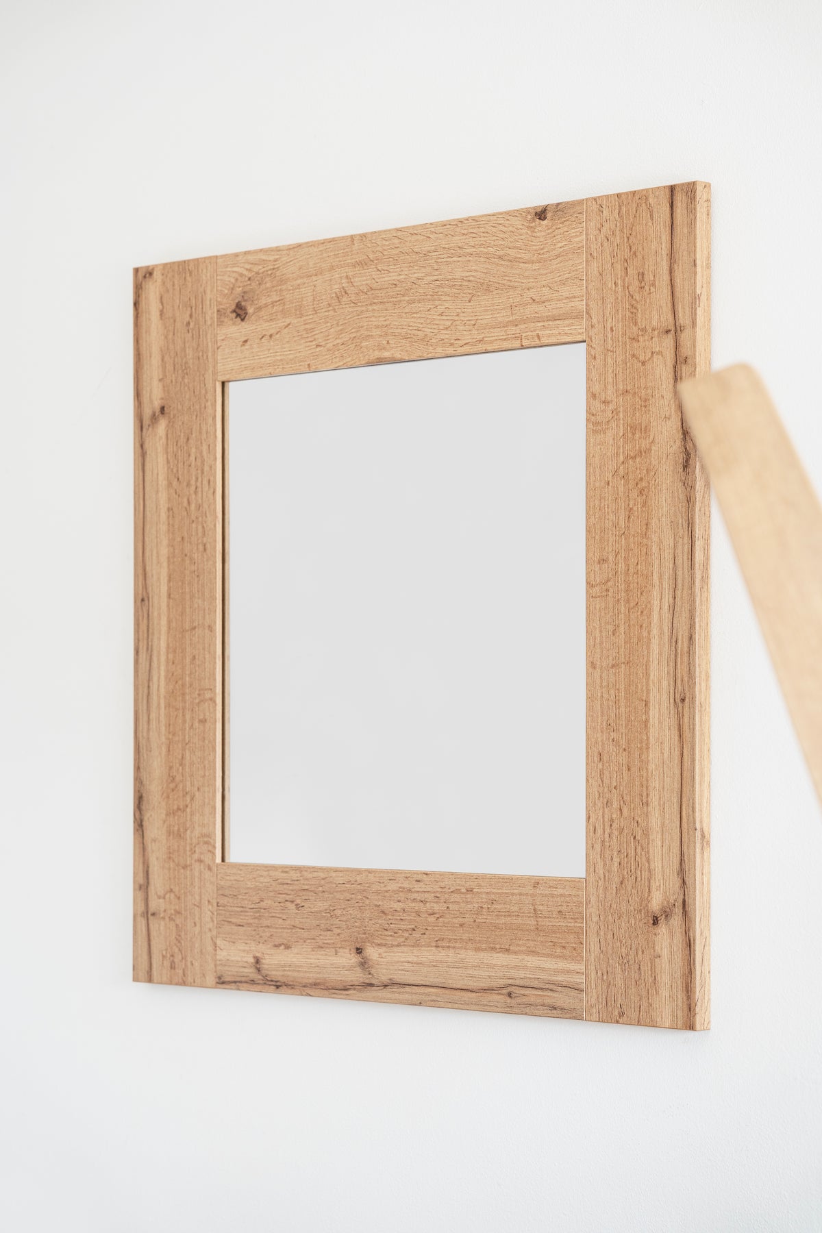Evolution Rectangular Mirror, 70 x 70 cm, Rustic Oak - Detail image 3
