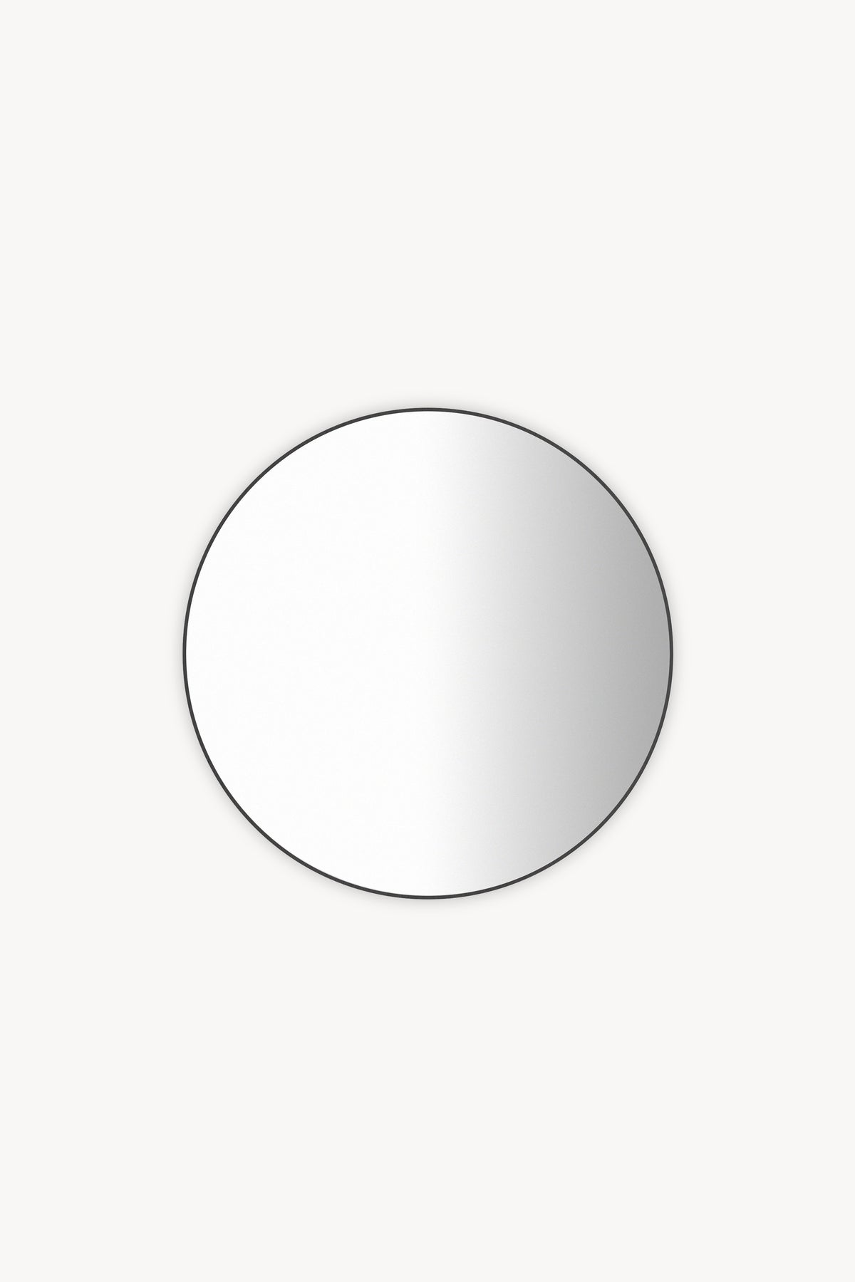 Miroir rond Olivia, diamètre 60 cm, cadre en métal noir