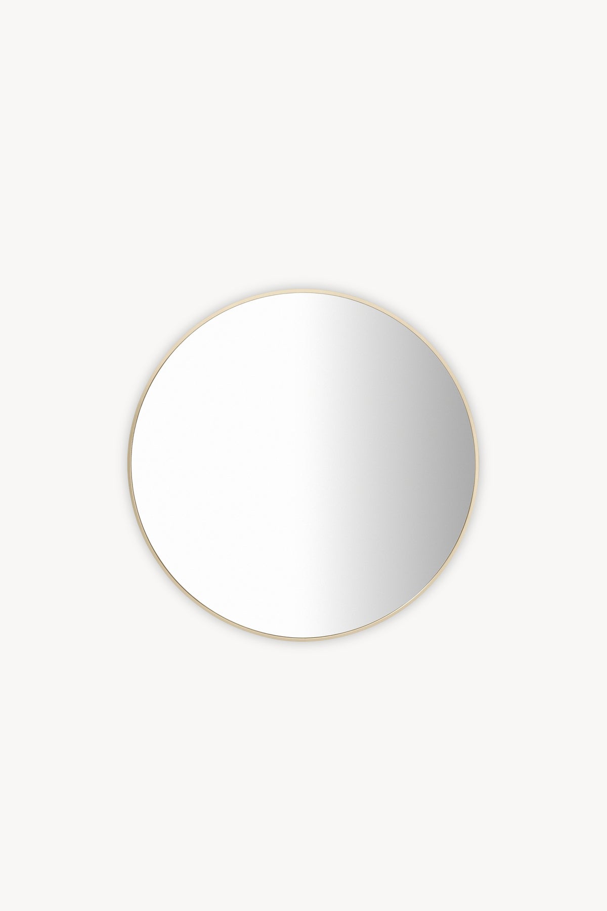 Miroir rond Olivia, diamètre 60 cm, cadre en métal doré - Image principale
