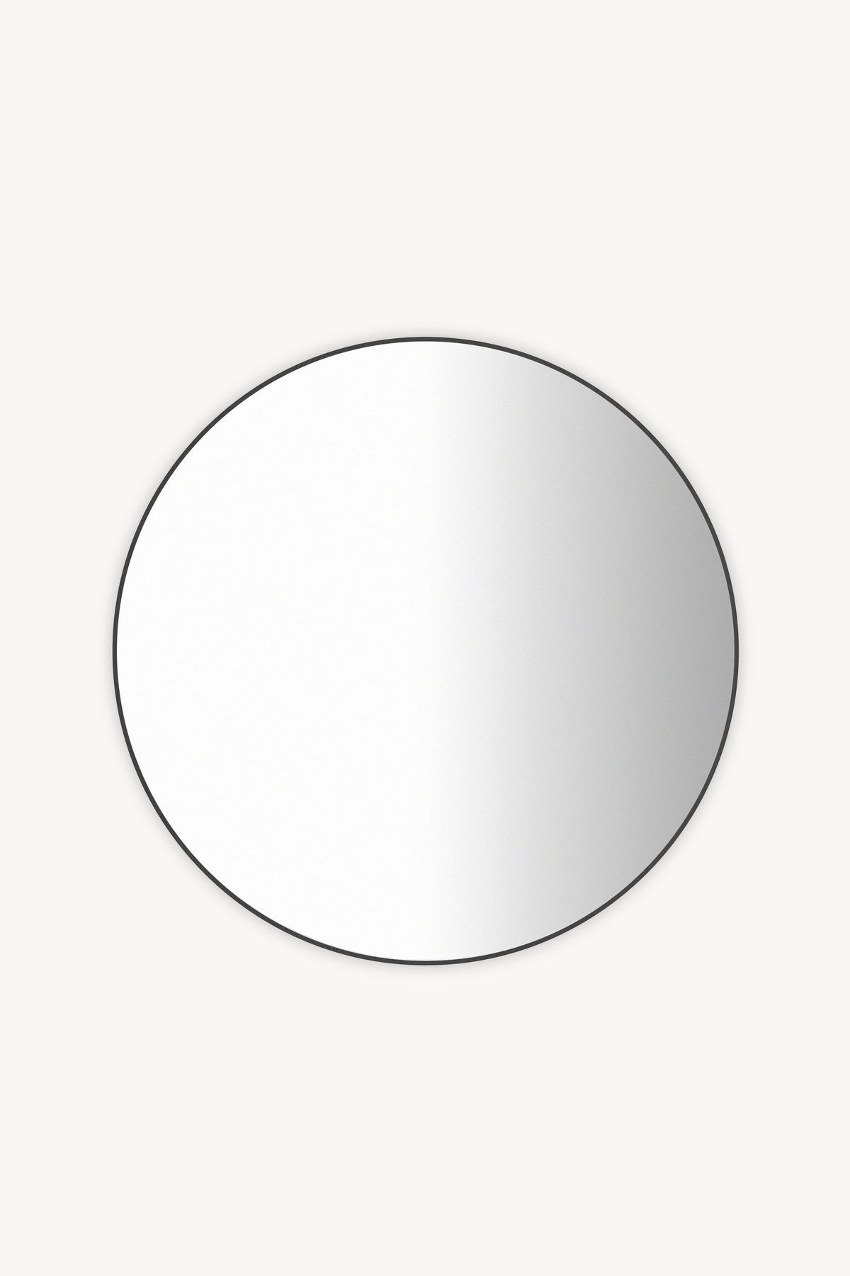 Miroir rond Olivia, diamètre 80 cm, cadre en métal noir - Image principale