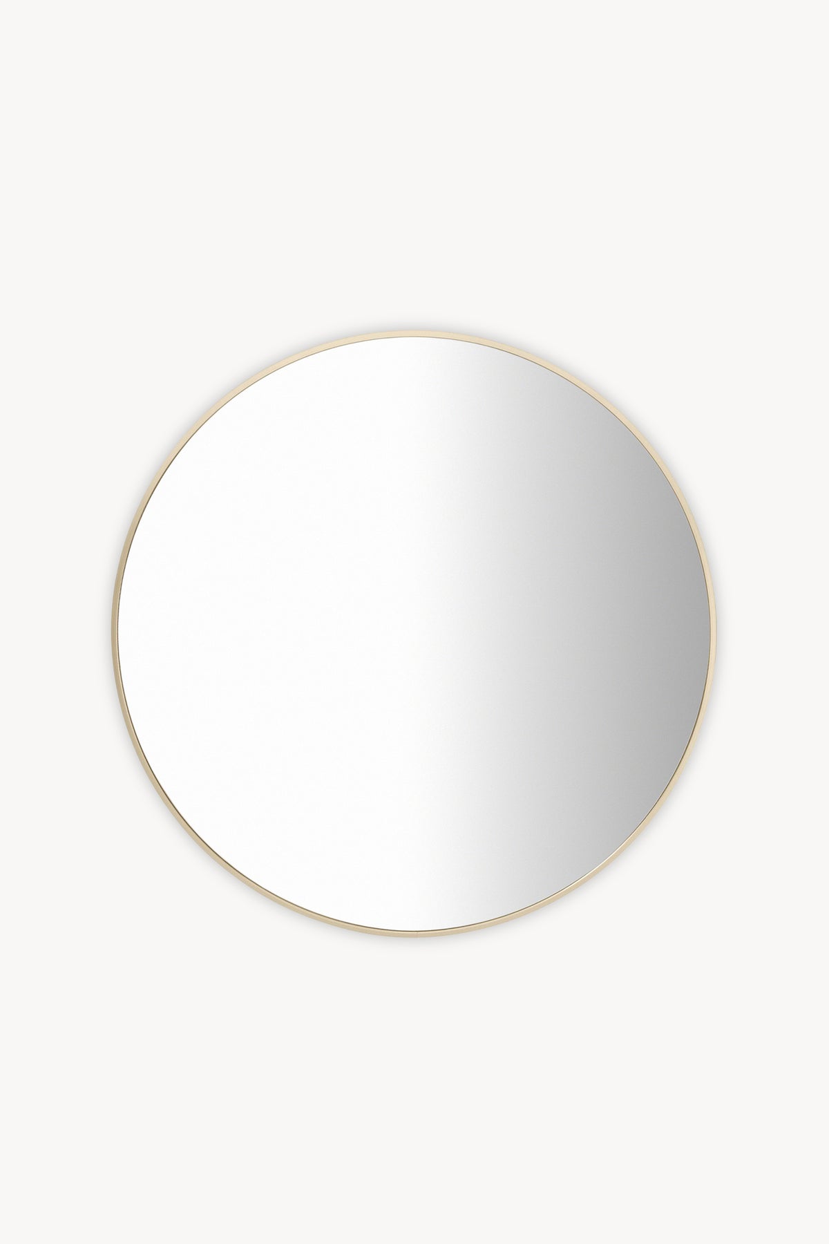 Miroir rond Olivia, diamètre 80 cm, cadre en métal doré - Image principale