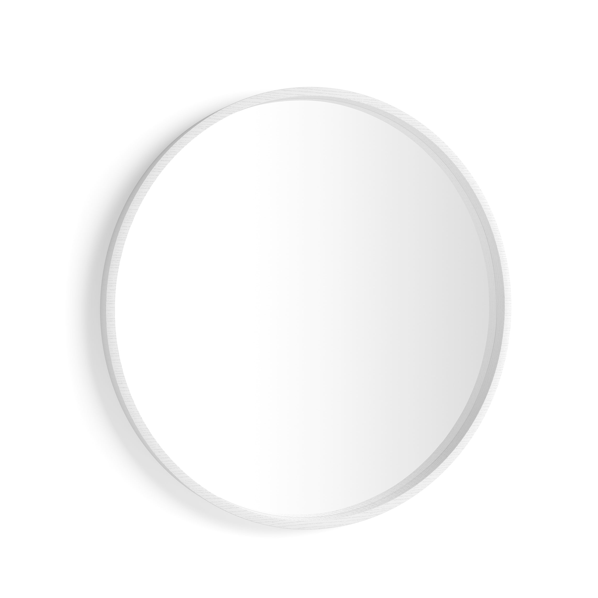 Olivia Round Mirror, 82 cm diameter, Ashwood White