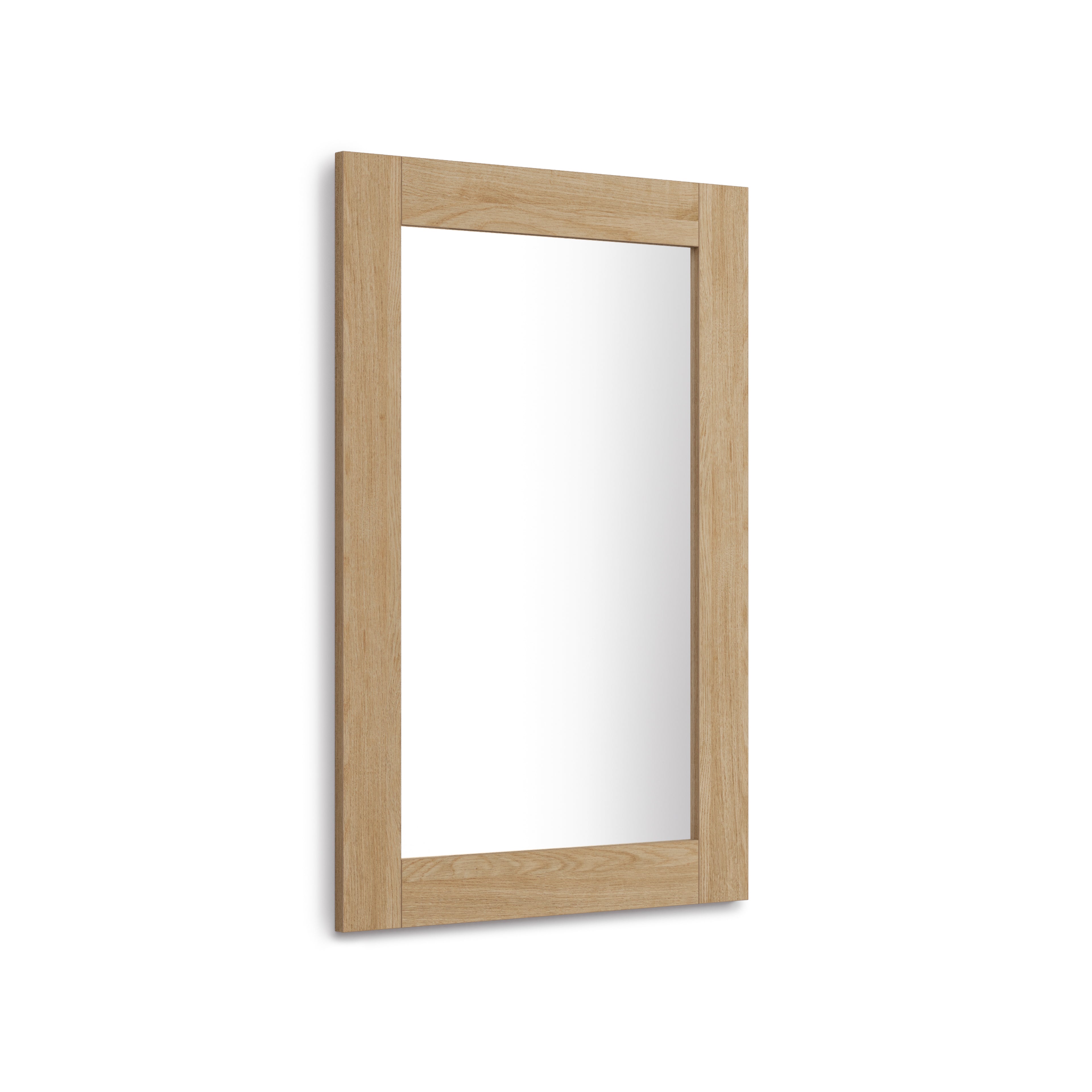Rachele Rectangular Mirror 35x24 in, Light Oak