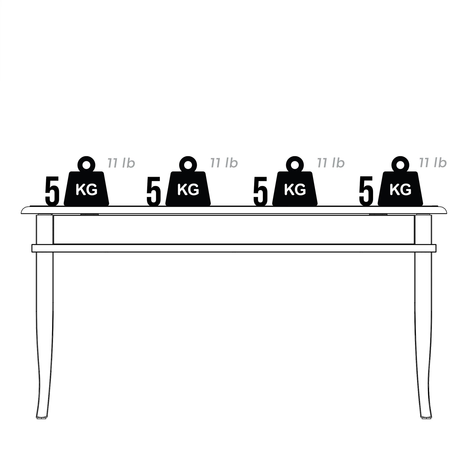 Classico Couchtisch, Nussbaum Canaletto - Immagine tecnica 2