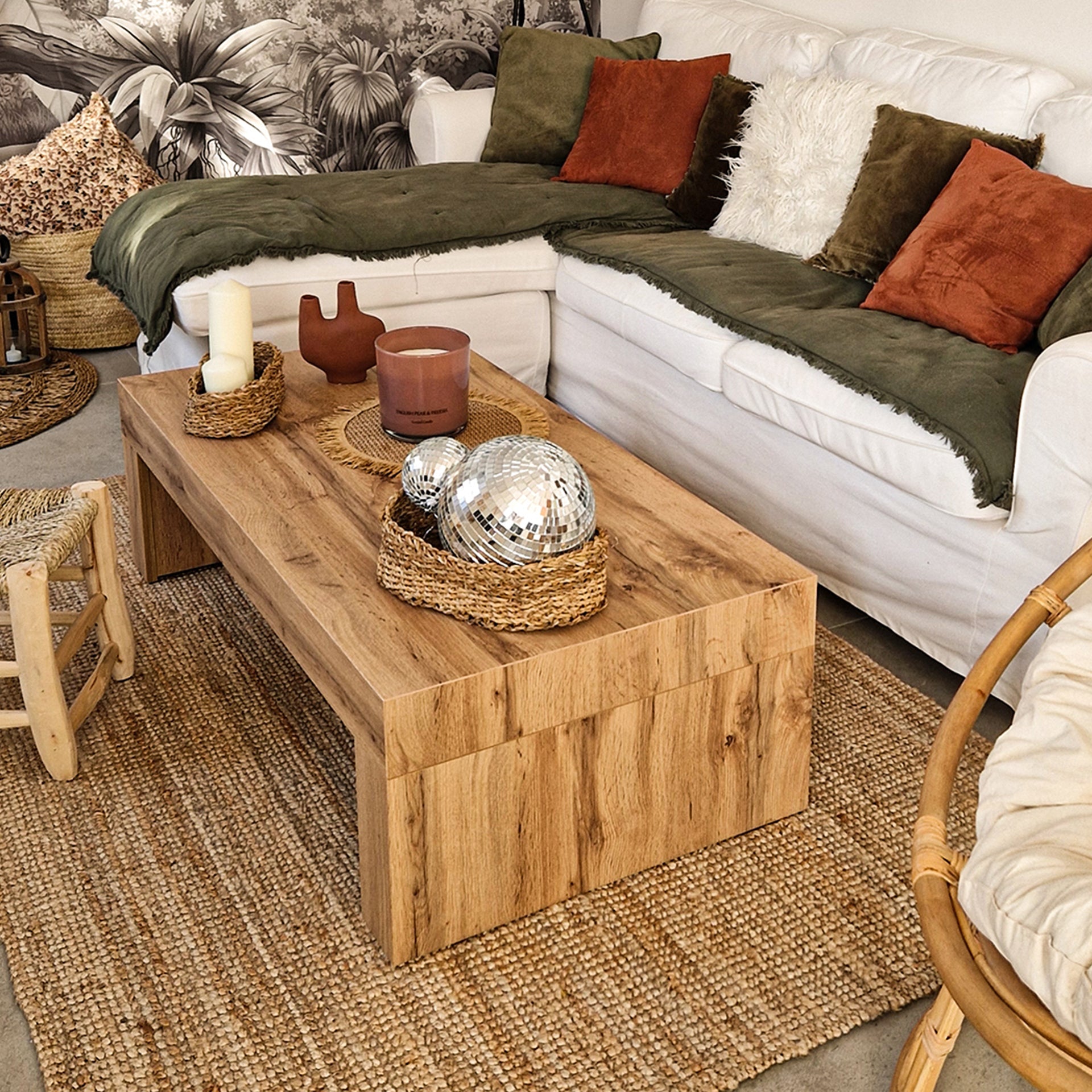 Evolution Coffee Table 120x60, Rustic Oak - Set image 1