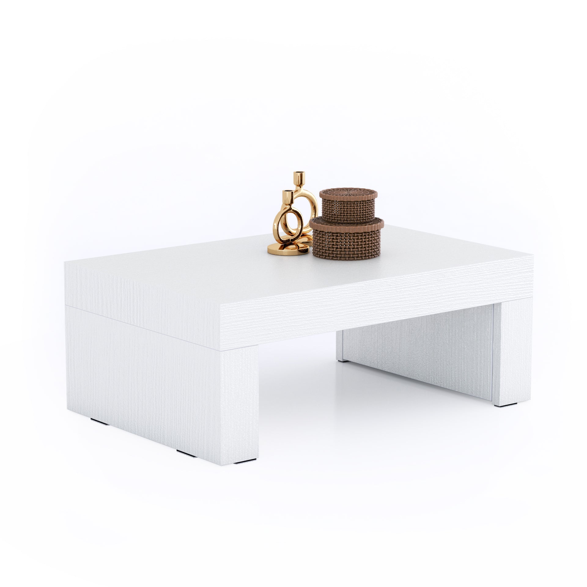 Table Basse Evolution 90x60, Frêne Blanc - Main image