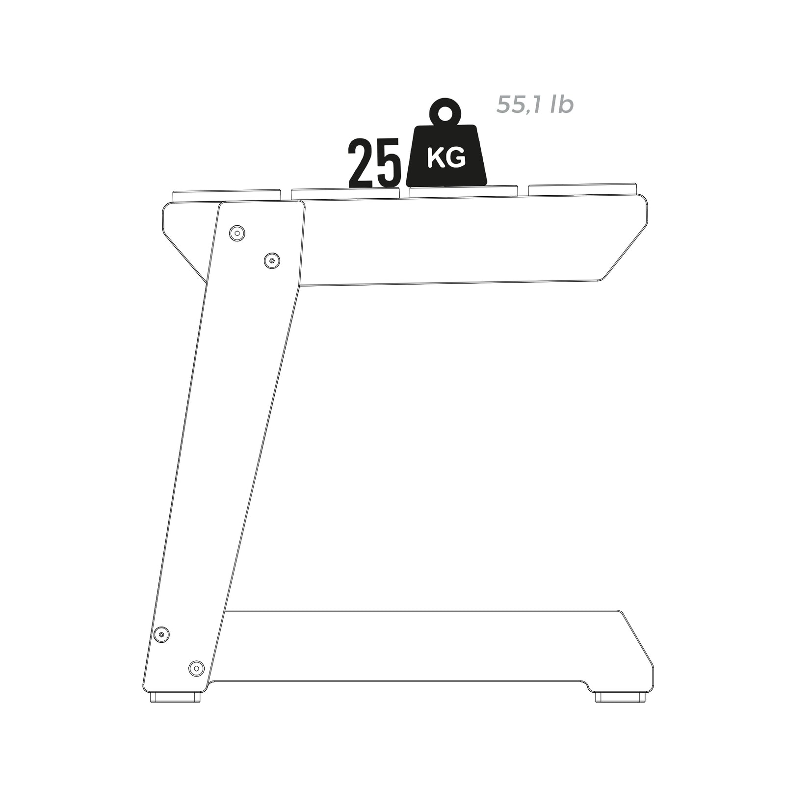 Mesa Auxiliar de Jardín Elena, Color Teca - Immagine tecnica 2