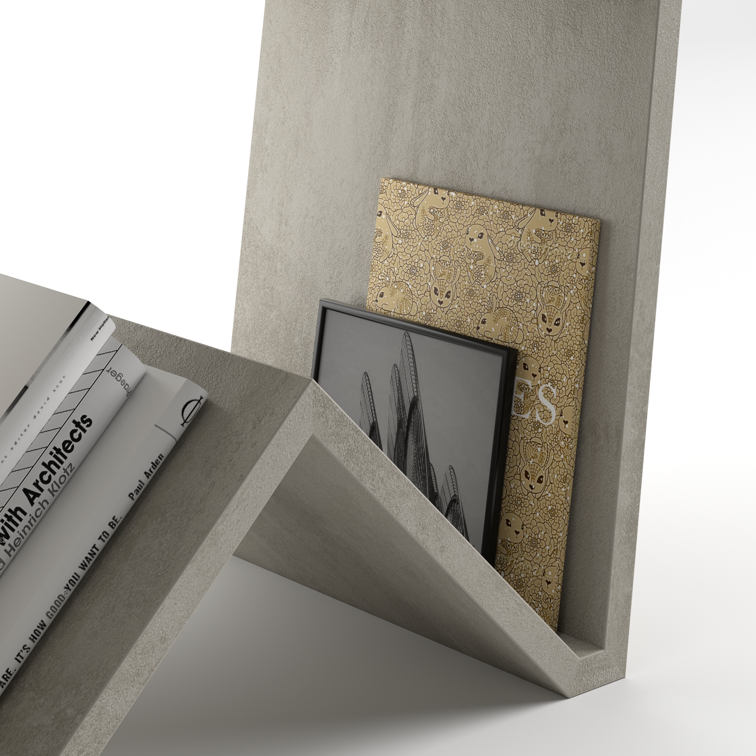 Emma Coffee table, Concrete Effect, Grey