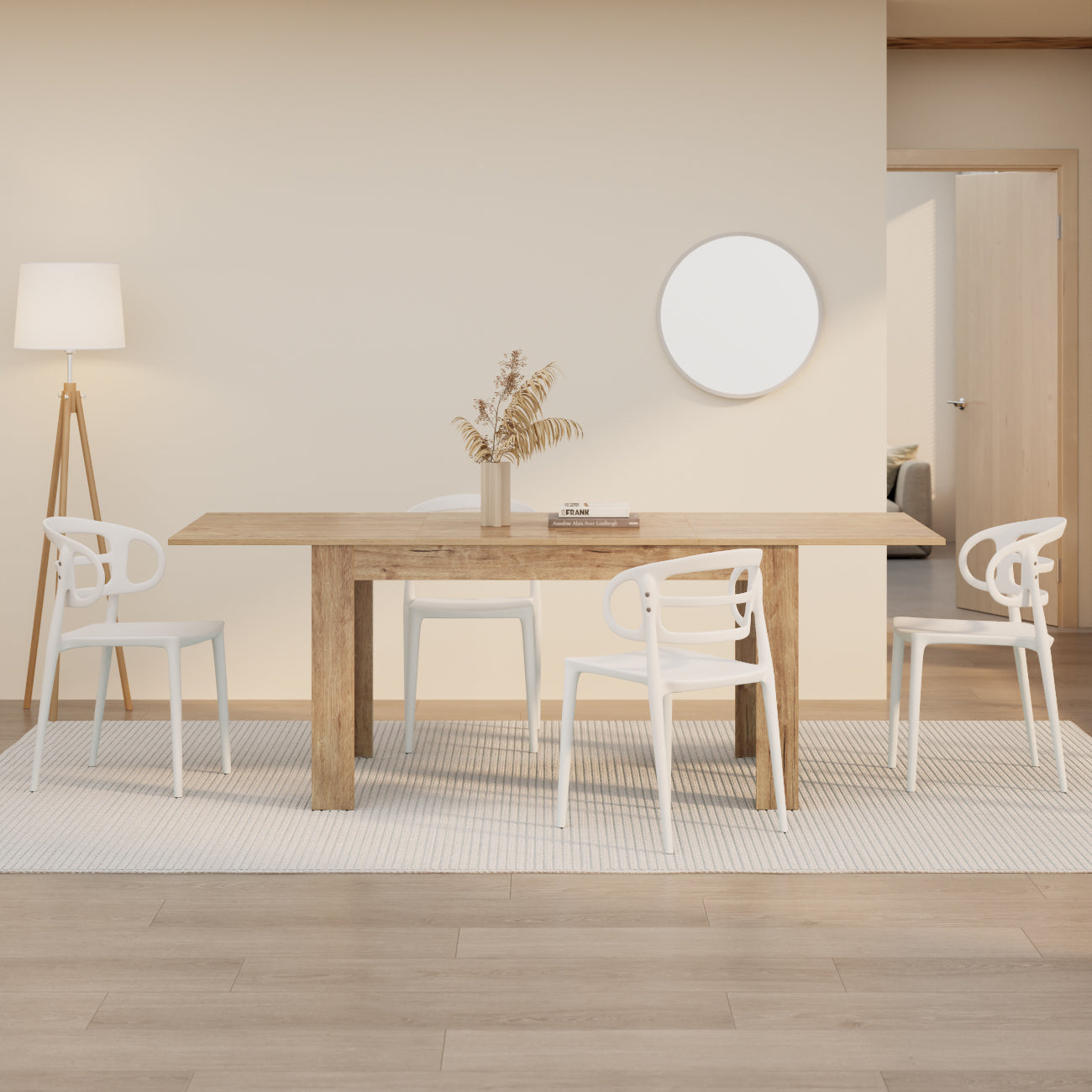 Chaises Carlotta, lot de 4, Blanc - Set image 1