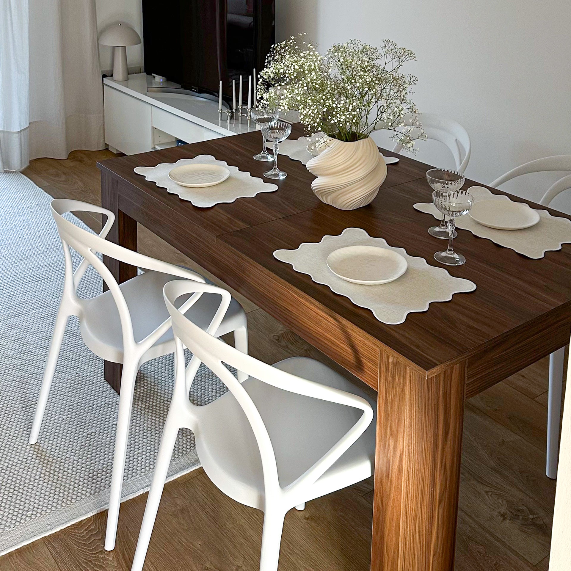 Table extensible Cuisine, Easy, 140(220)x90 cm, Noyer - Set image 2