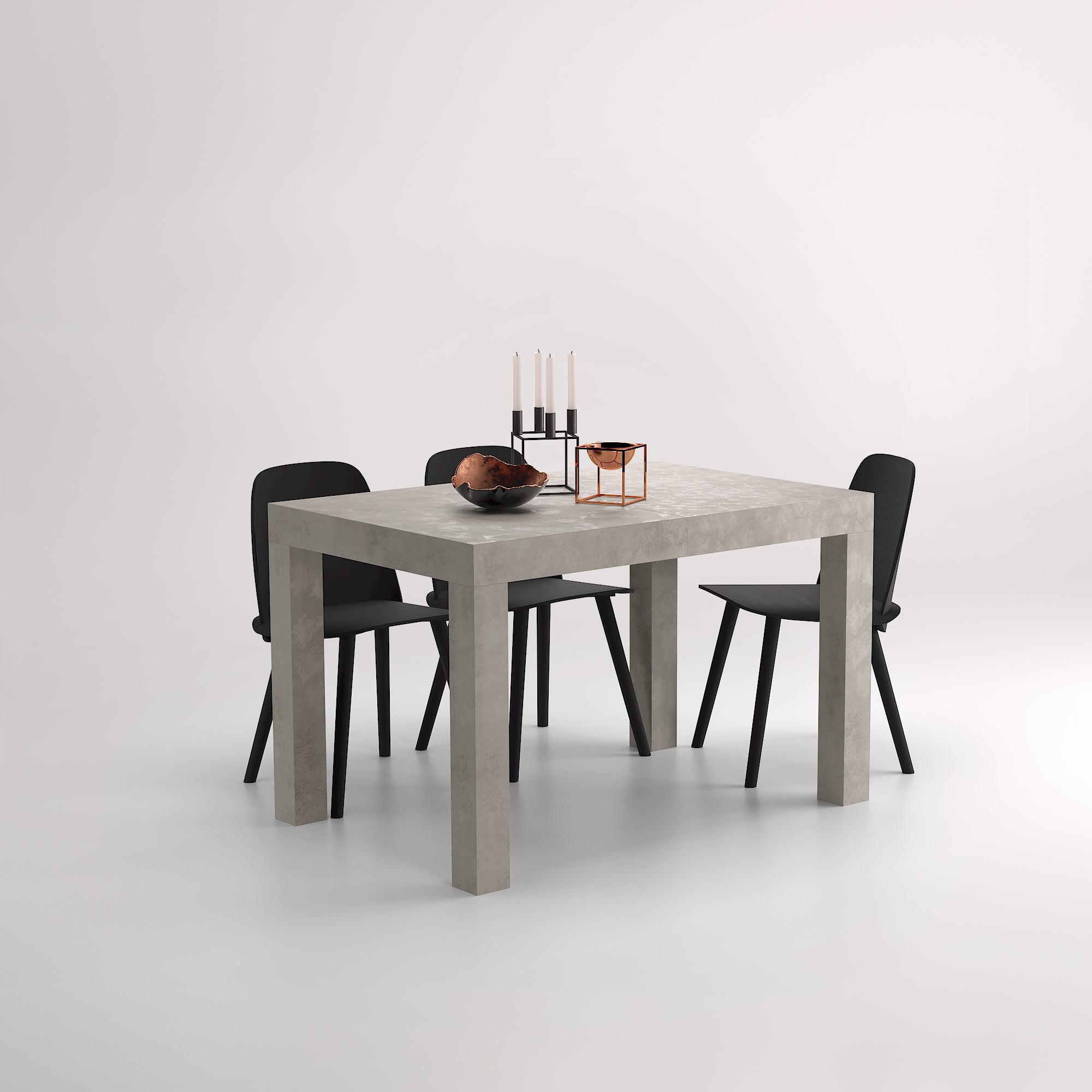 Mesa Extensível First, 120(200)x80 cm, Cimento Cinza - Detail image 4