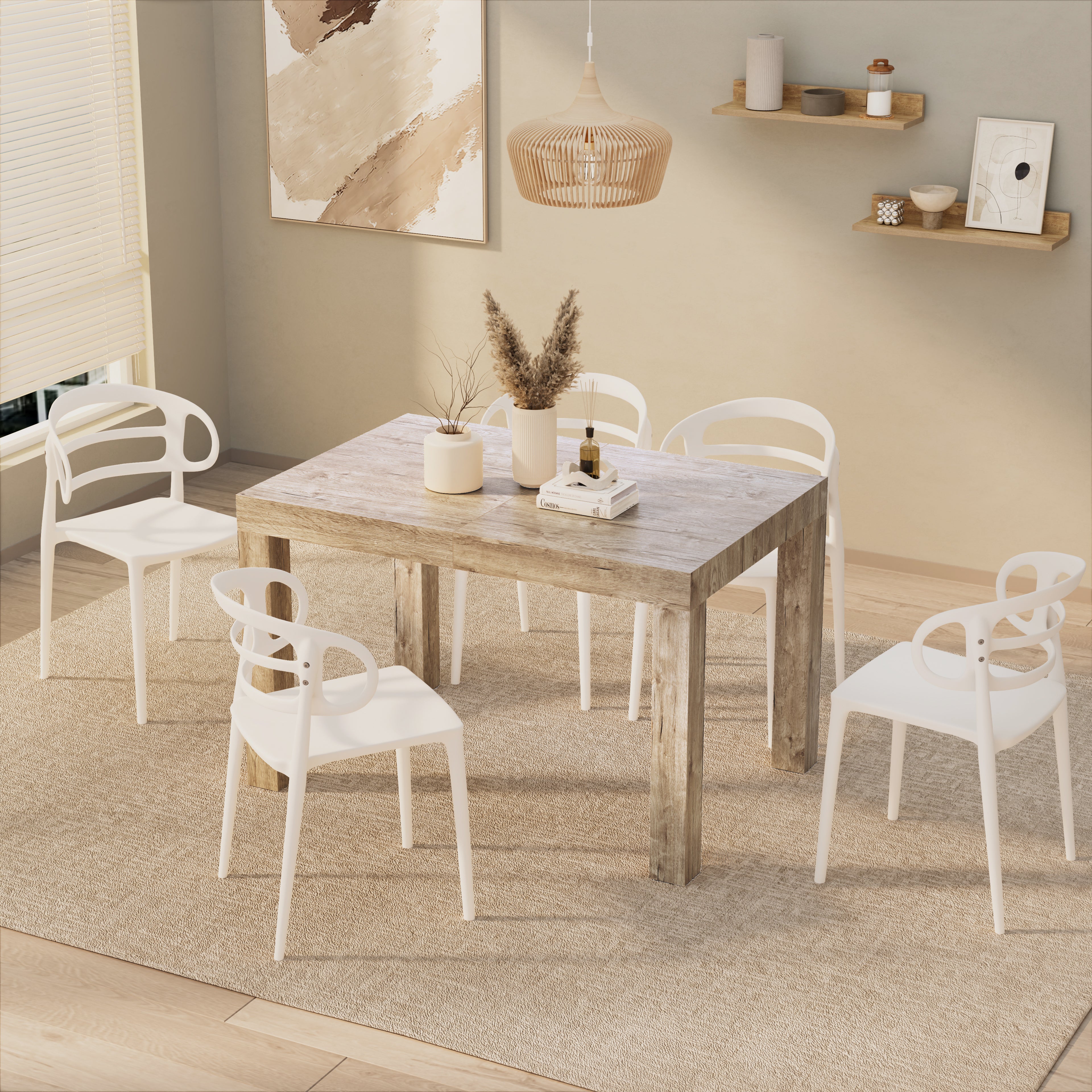 First Extendable Table, 120(200)x80 cm, Oak - Detail image 2