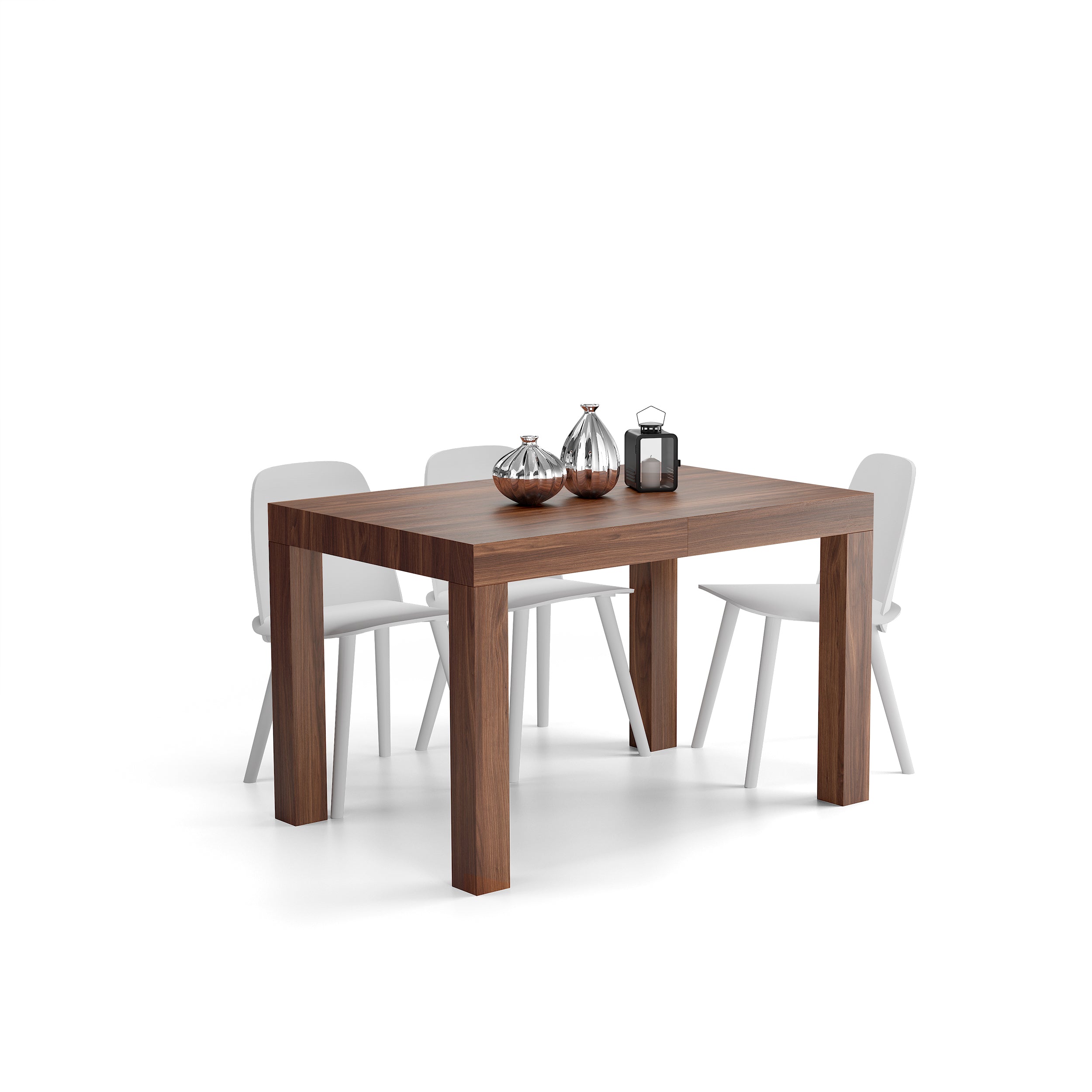 Tavolo Allungabile First, 120(200)x80 cm, Noce Canaletto - Immagine dettaglio 4