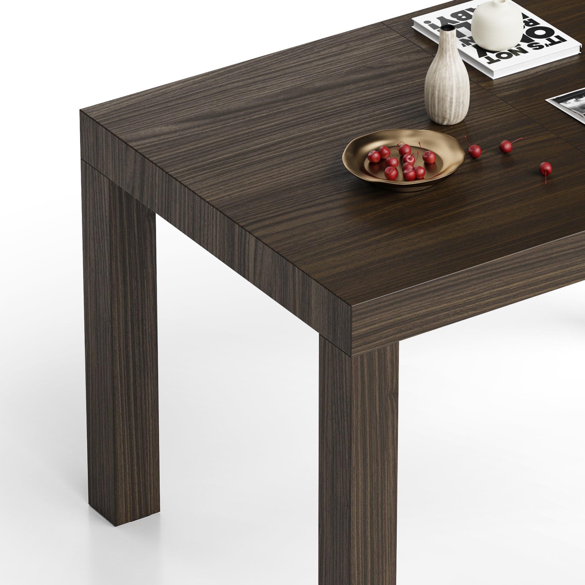 Tavolo Allungabile First, 120(200)x80 cm, Noce Scuro - Immagine dettaglio 5