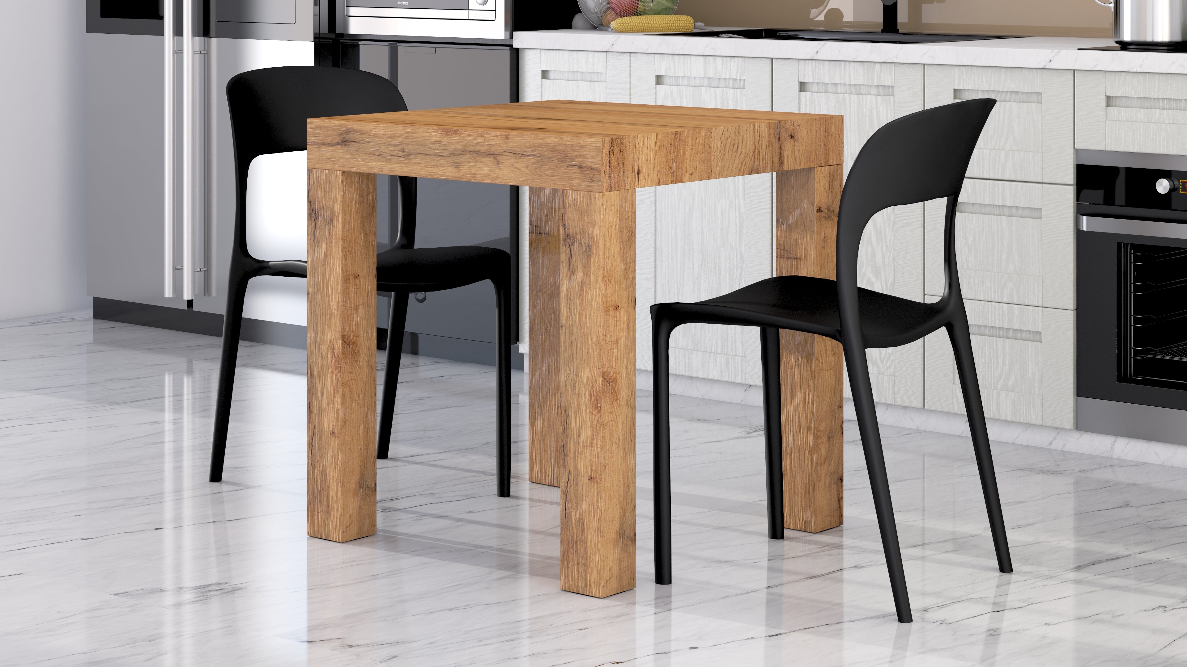 Mesa Fija First, Madera Rústica - Set image 2