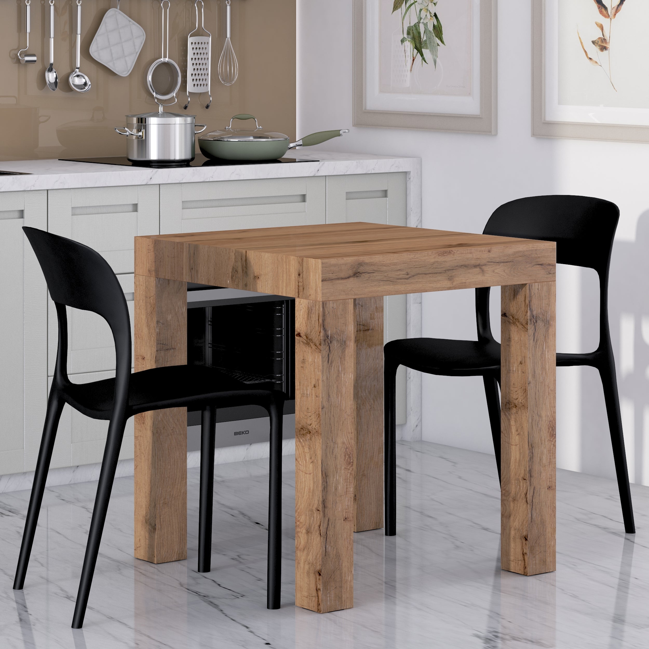 Mesa Fija First, Madera Rústica - Set image 1