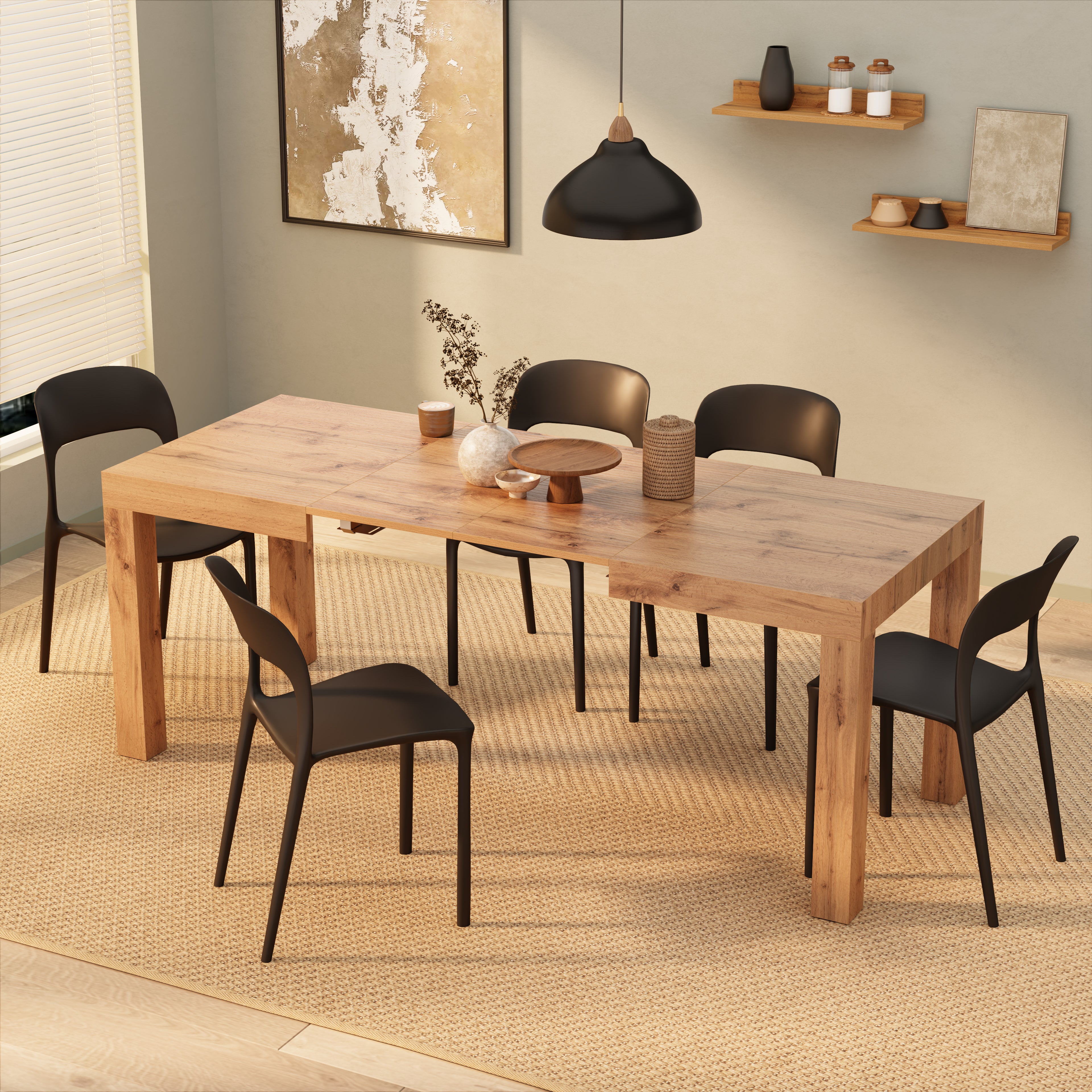 Tavolo Allungabile First, 120(200)x80 cm, Rovere Rustico