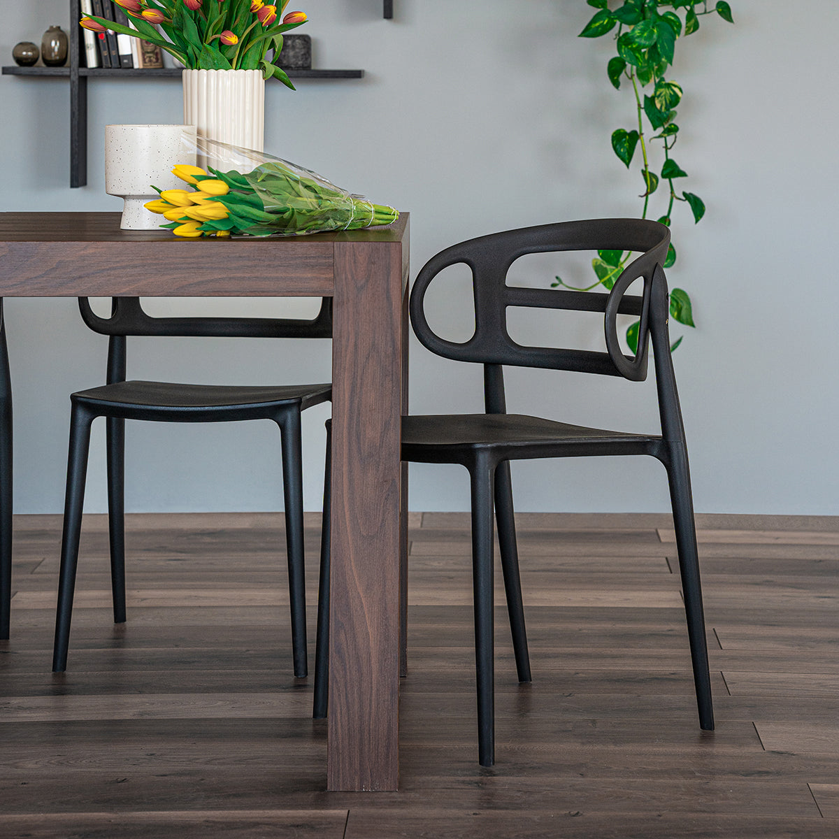 Mesa Extensível Moderna, Iacopo, 140(220)x90 cm, Nogueira - Set image 2