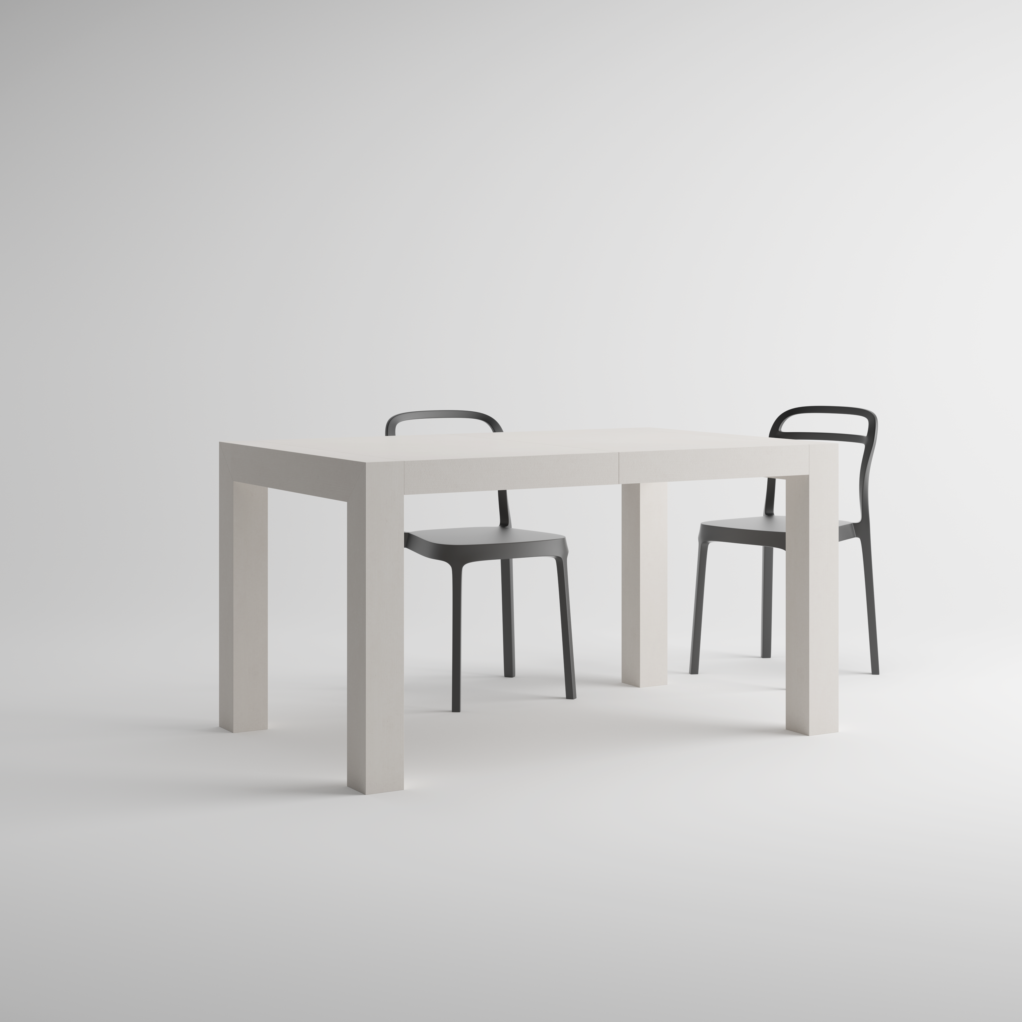Mesa Extensível Moderna, Iacopo, 140(220)x90 cm, Freixo Branco - Detail image 4