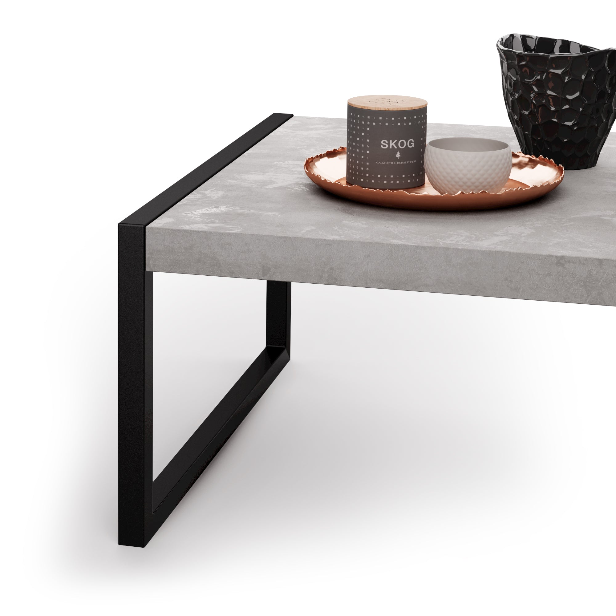 Luxury, Coffee table, Concrete Effect, Grey - Detail image 1