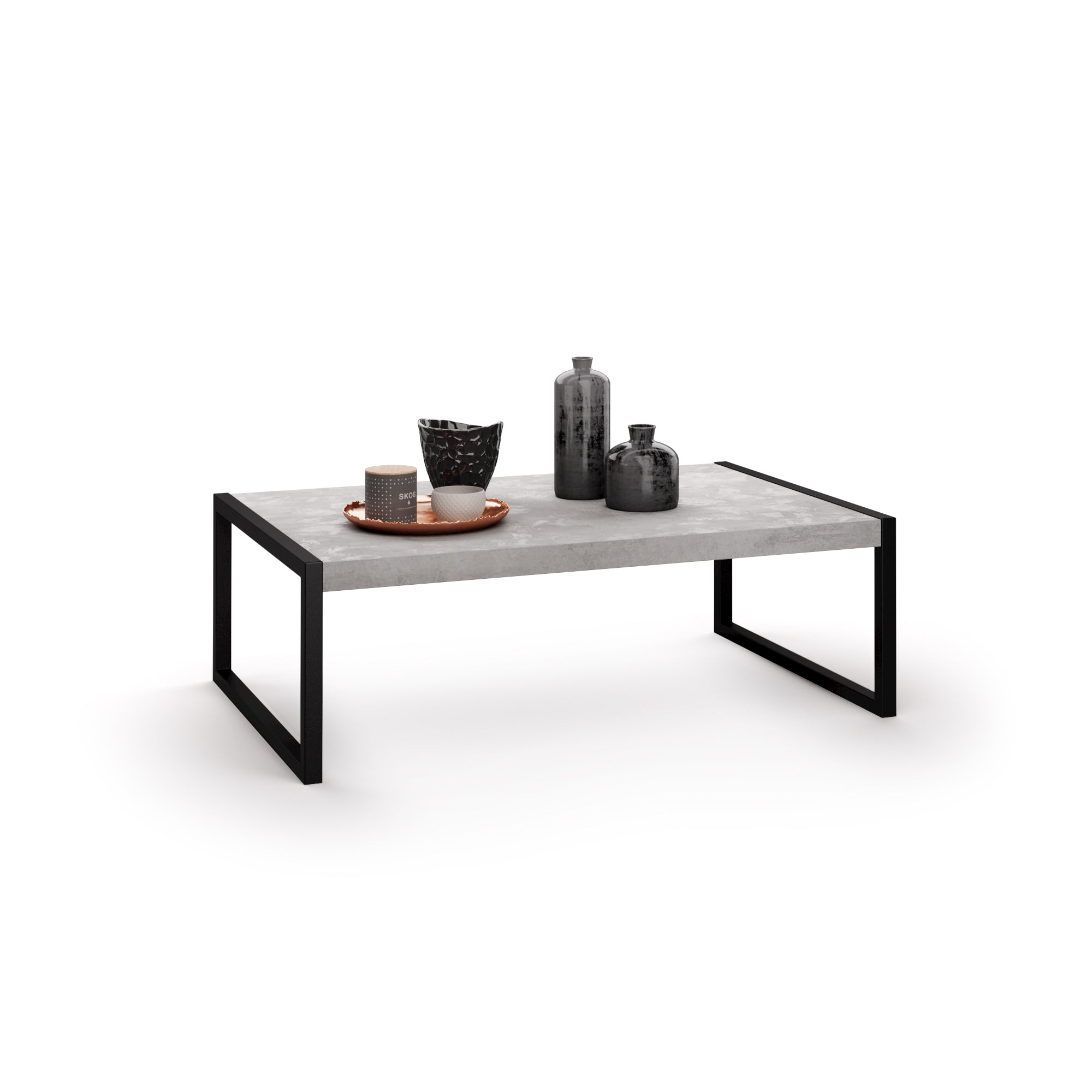 Mesa de centro Luxury, color Cemento gris