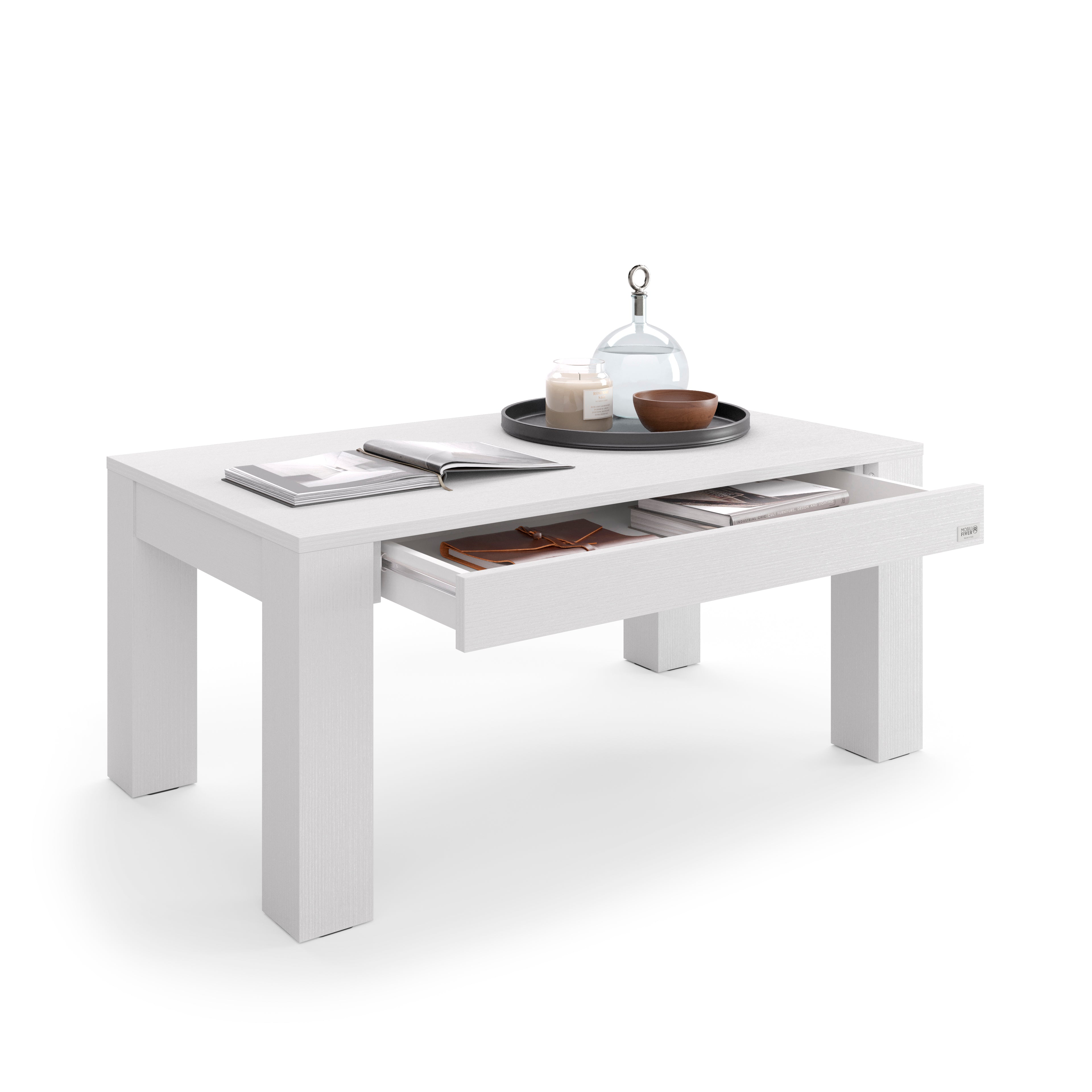 Couchtisch Rachele 104x60 cm, Esche Weiß - Detail image 1