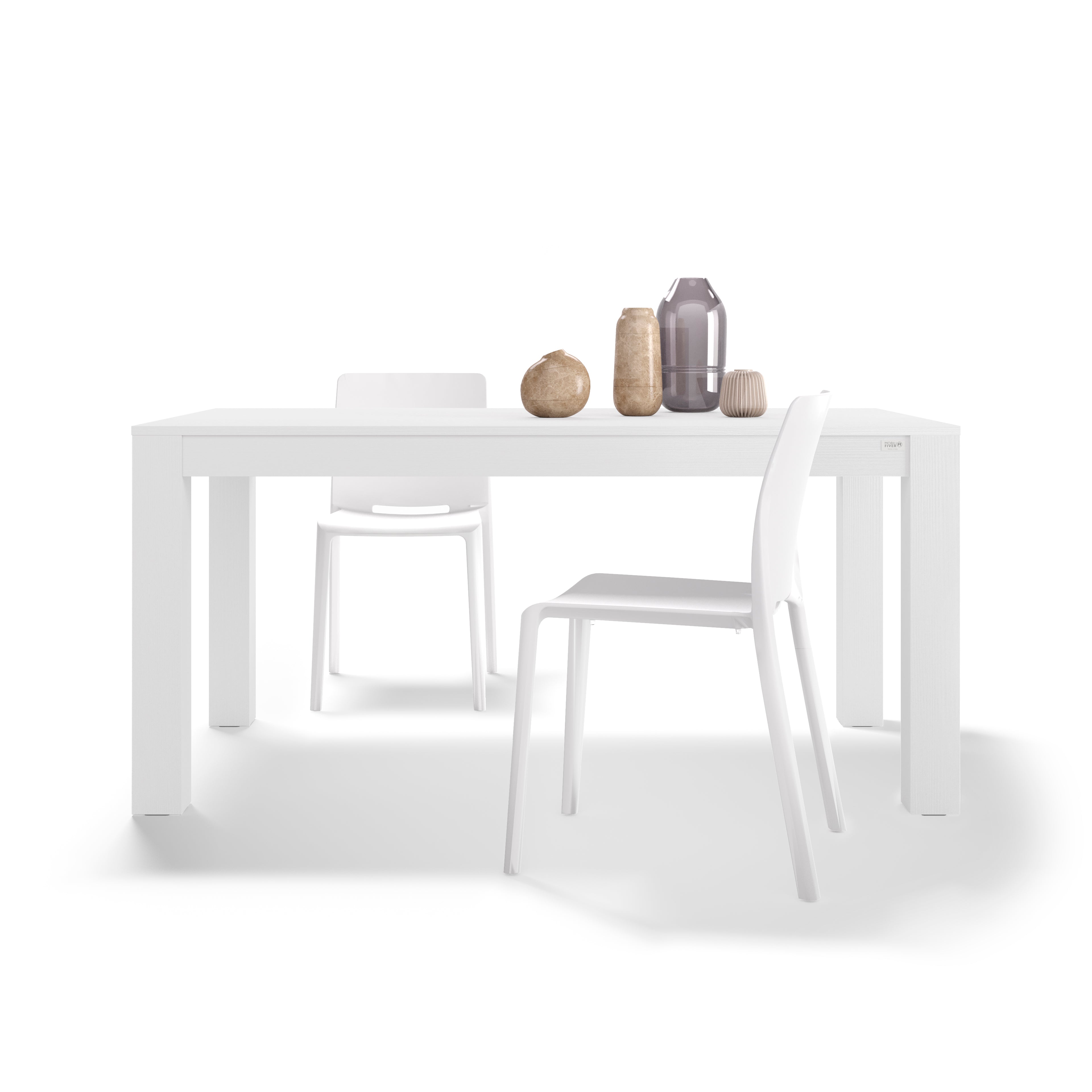 Tavolo fisso Rachele 160x90 cm, Bianco Frassino